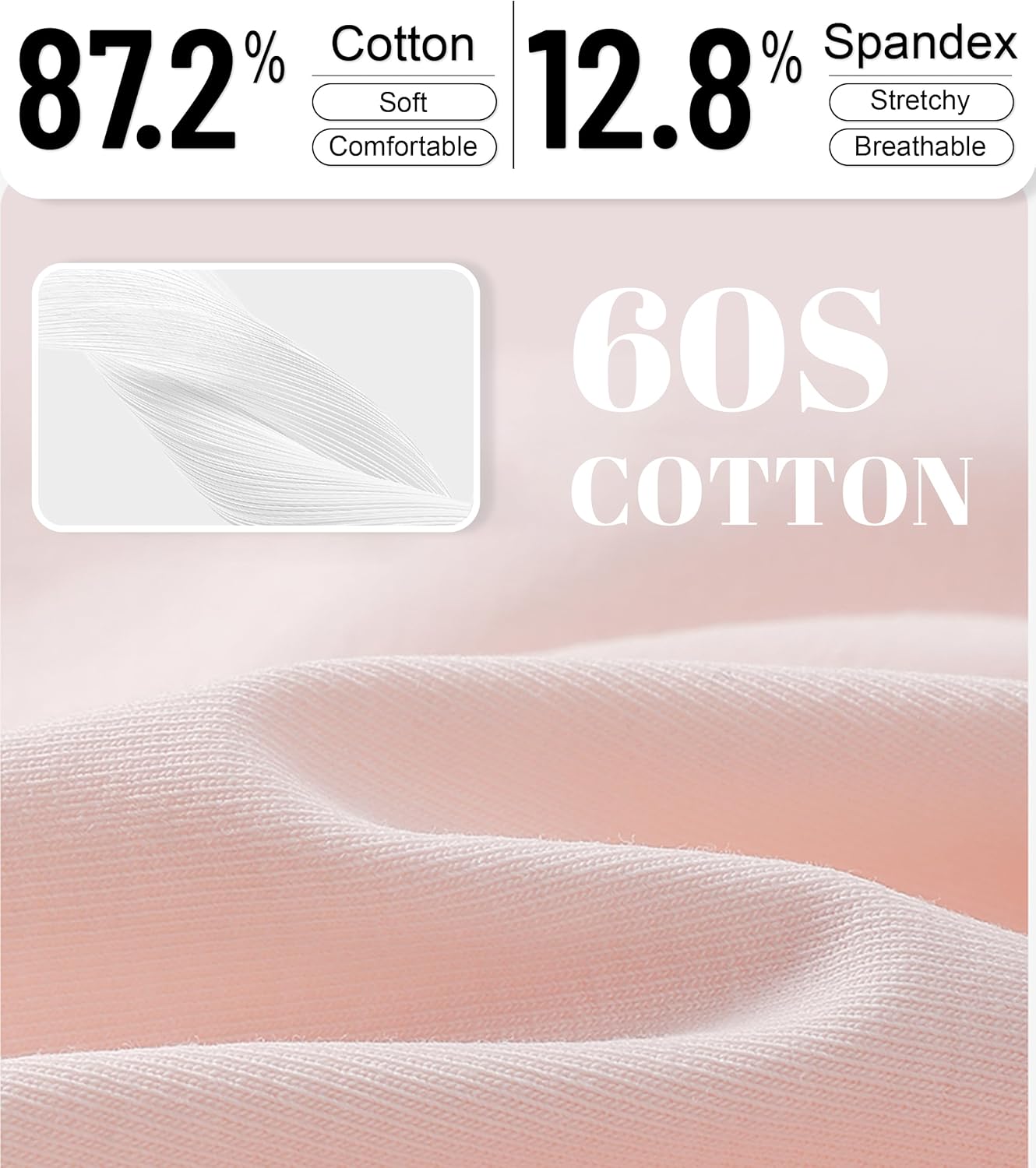 ANLIQI Womens Briefs Cotton Underwear High Waisted Tummy Control Hipster Panties Pack Full Coverage Soft Breathable Undies - Image 4