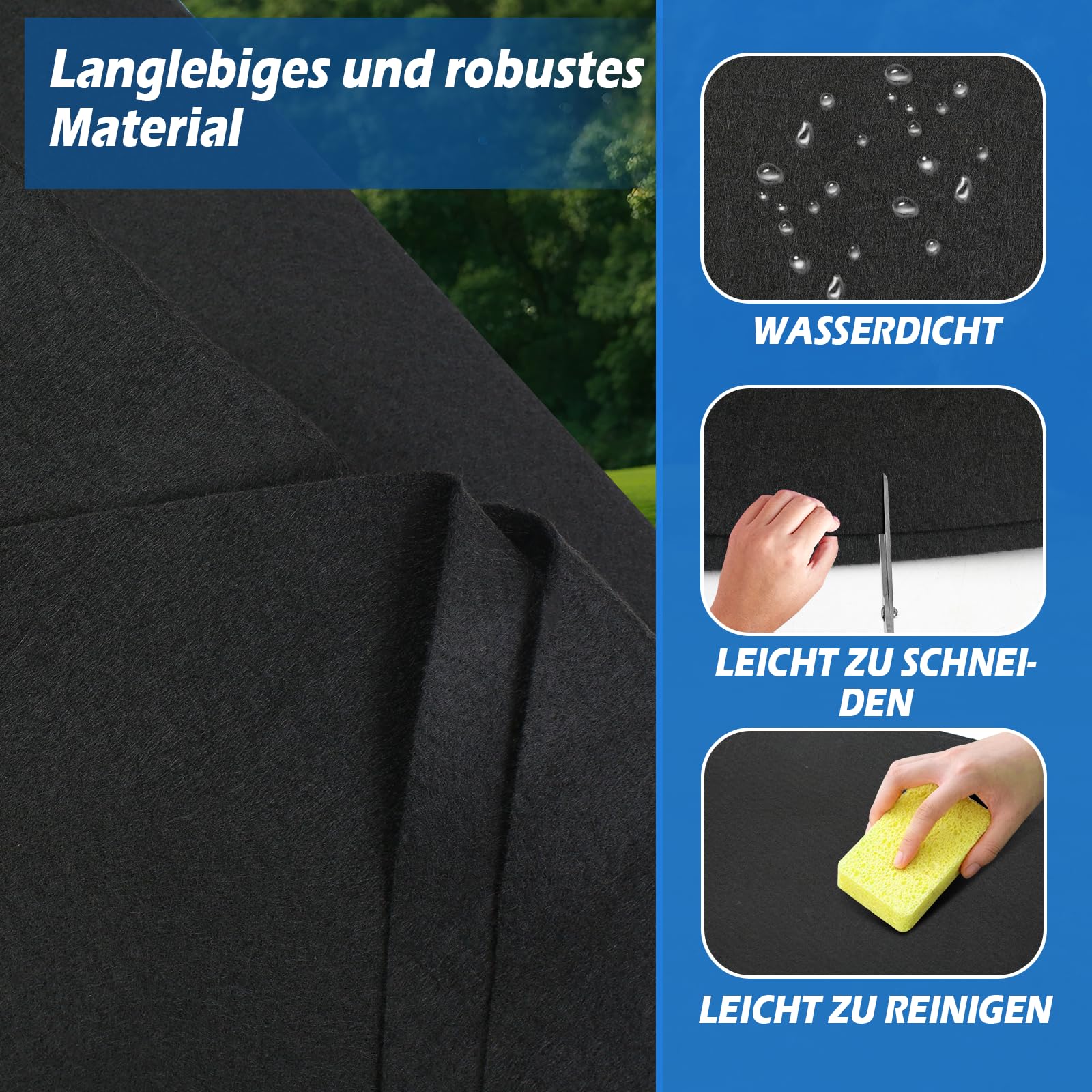 Lona de suelo para piscinas, cubierta de suelo para piscina, 400 cm cuadrada, alfombrilla de piscina plegable, resistente a los rayos UV y resistente al desgarro, lona protectora para el suelo