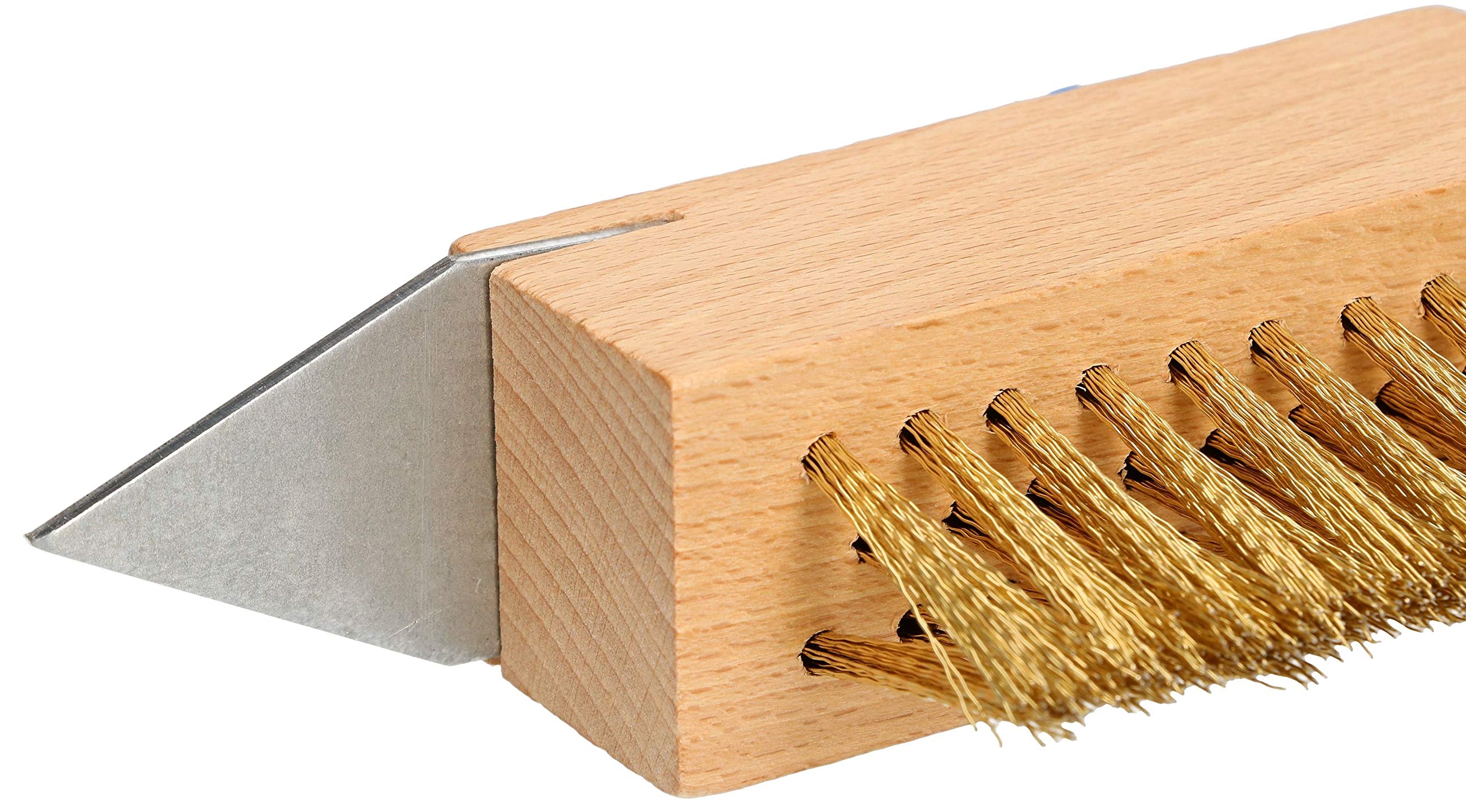 KOTARBAU® - Set di 2 spazzole per fughe, 40 mm, con setole in acciaio, per la rimozione di erbacce dalle pavimentazioni, senza manico