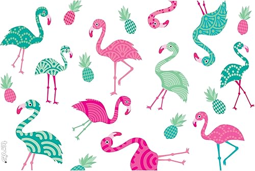 Miniatura 2 de Tervis Vaso aislado de doble pared con patrón de flamenco hecho en Estados Unidos mantiene las bebidas frías y calientes, 16 onzas, clásico