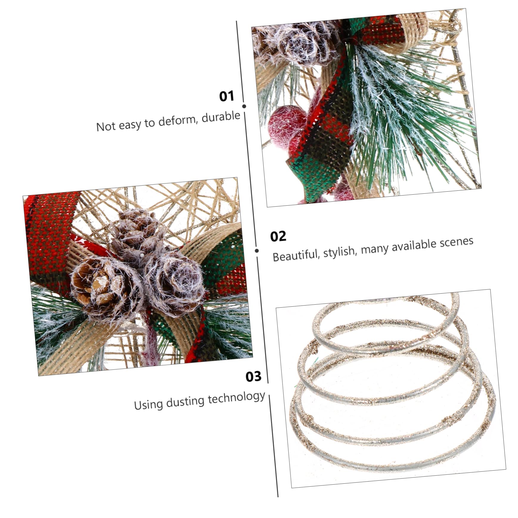 7 STK Weihnachtsbaumspitze Stern Irisierend Tür Neon Dekorationen Fee Weihnachtsschmuck Stern-weihnachtsbaumspitze Gold Einzigartig Baumspitze Rote Weihnachtsbaumspitze Eisen MAGICLULU