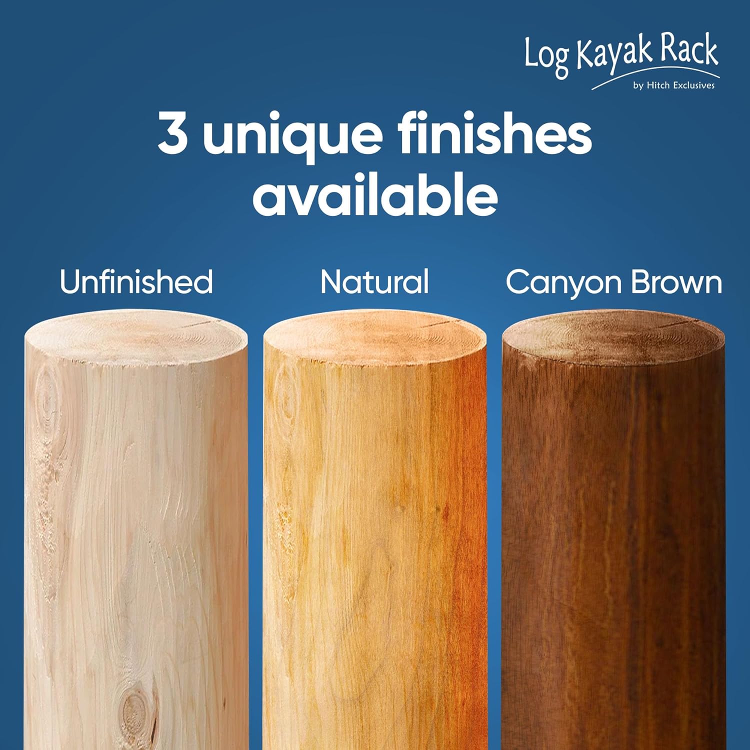 Log Kayak Rack 4-Place, One-Sided Kayak and SUP Log Racks, Surfboard Stand, Freestanding Outdoor Storage Rack, Surfboard Storage Racks, SUP Board Stand, Kayaks, Surfboards