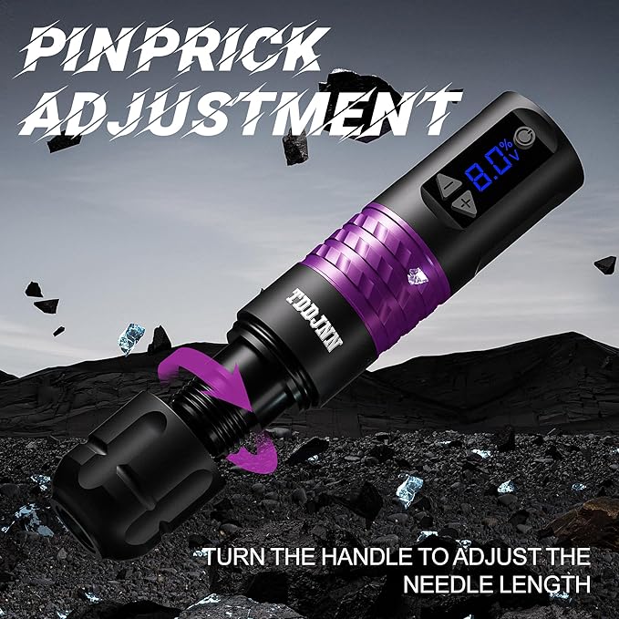 Kit Máquina Tatuar Pen Rotativa Negra 1500mAh Batería Pantal miniatura 5