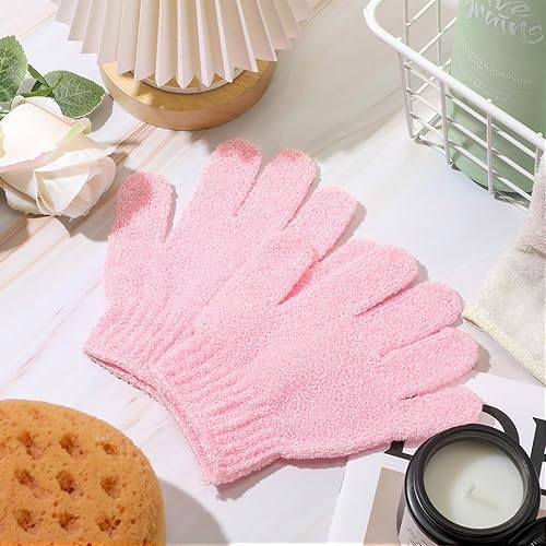 Miniatura 4 de 30 pares de guantes exfoliantes de doble cara, guantes de baño exfoliantes de nailon, guantes de ducha coloridos para hombres y mujeres, belleza,