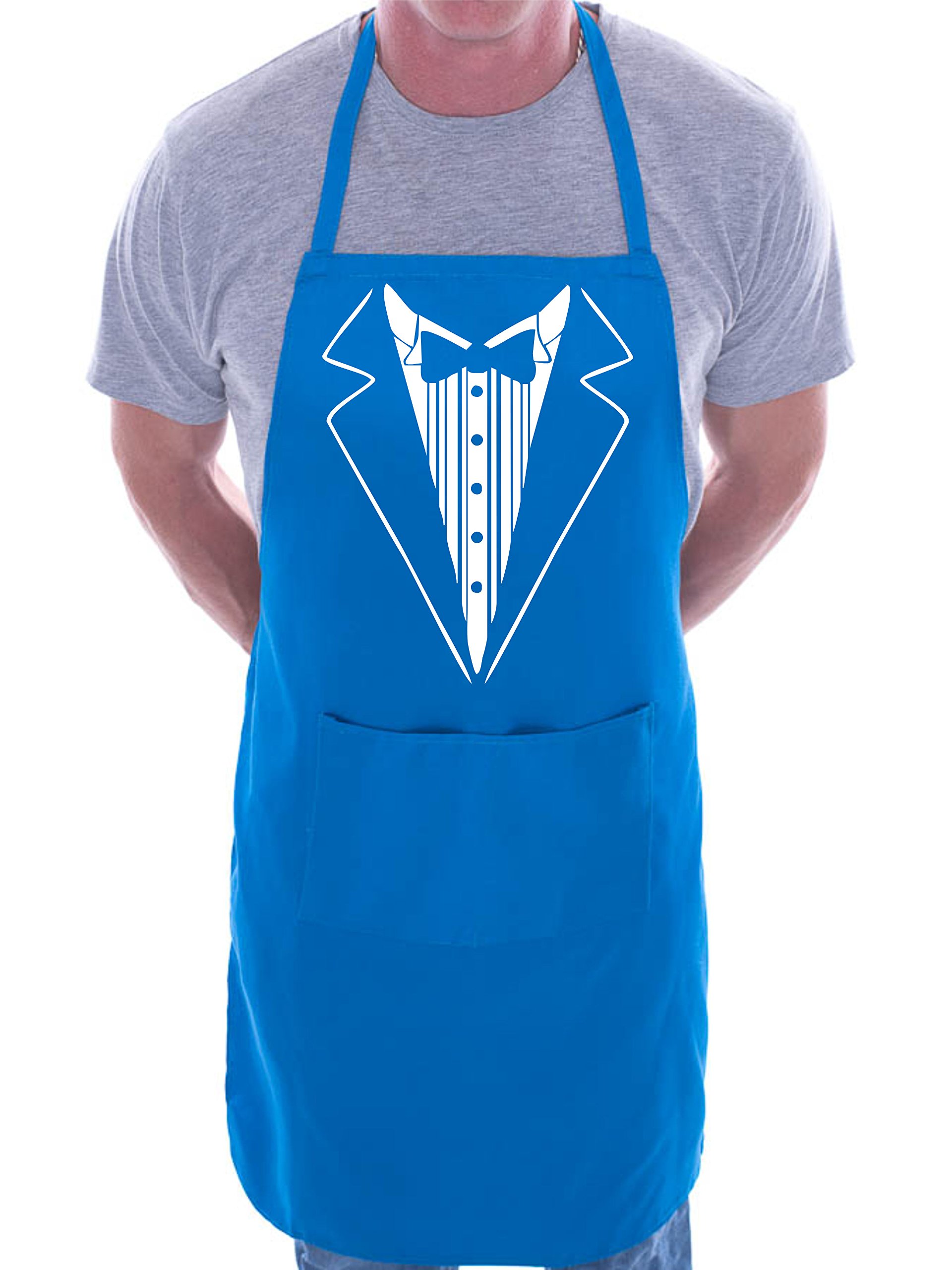 Print4U Tuxedo BBQ Cooking Funny Novelty Apron Blue