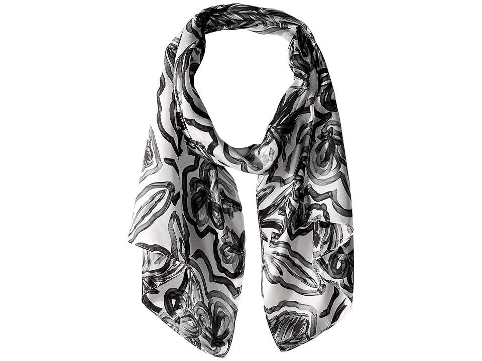 

Echo Design Sketchy Floral Silk Oblong (Black) Scarves