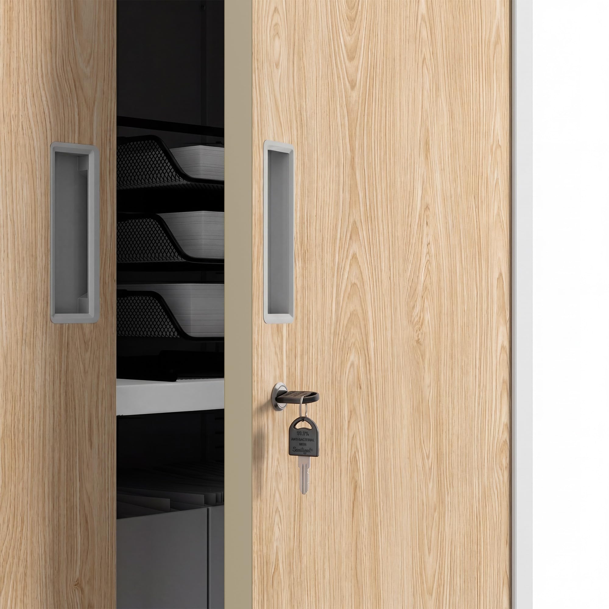 Jan Nowak Aktenschrank Metallschrank Büroschrank mit Tresor Zahlenschloss Schubladen abschließbar Stahlschrank Büro Ordnerschrank Lagerschrank für Aktenordner Dokumente 185 x 90 x 40 cm