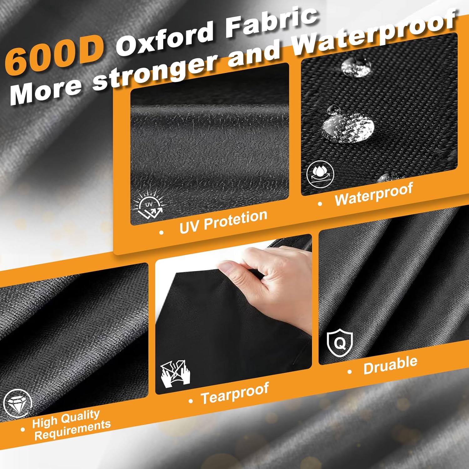 Golf Cart Deluxe Driving Enclosure 2-Passenger for Club Car Precedent 2004-Up, Tempo & Onward 2017-Up Cart | Heavy Duty 600D Waterproof,Windproof Cover with 4-Sided Clear Windows & Door Zipper