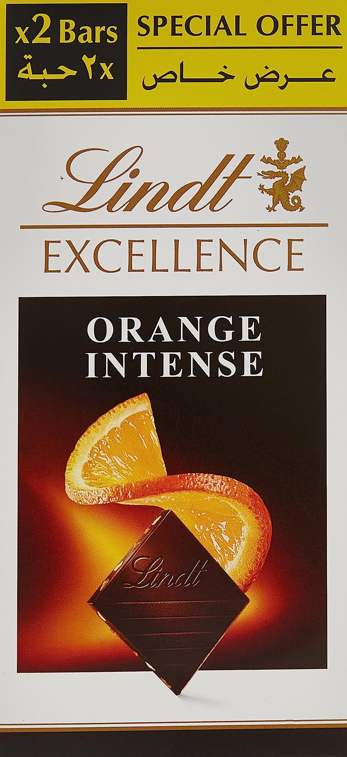 Lindt Excellence Dark Orange Sl.Almonds 100 G Twin Pack
