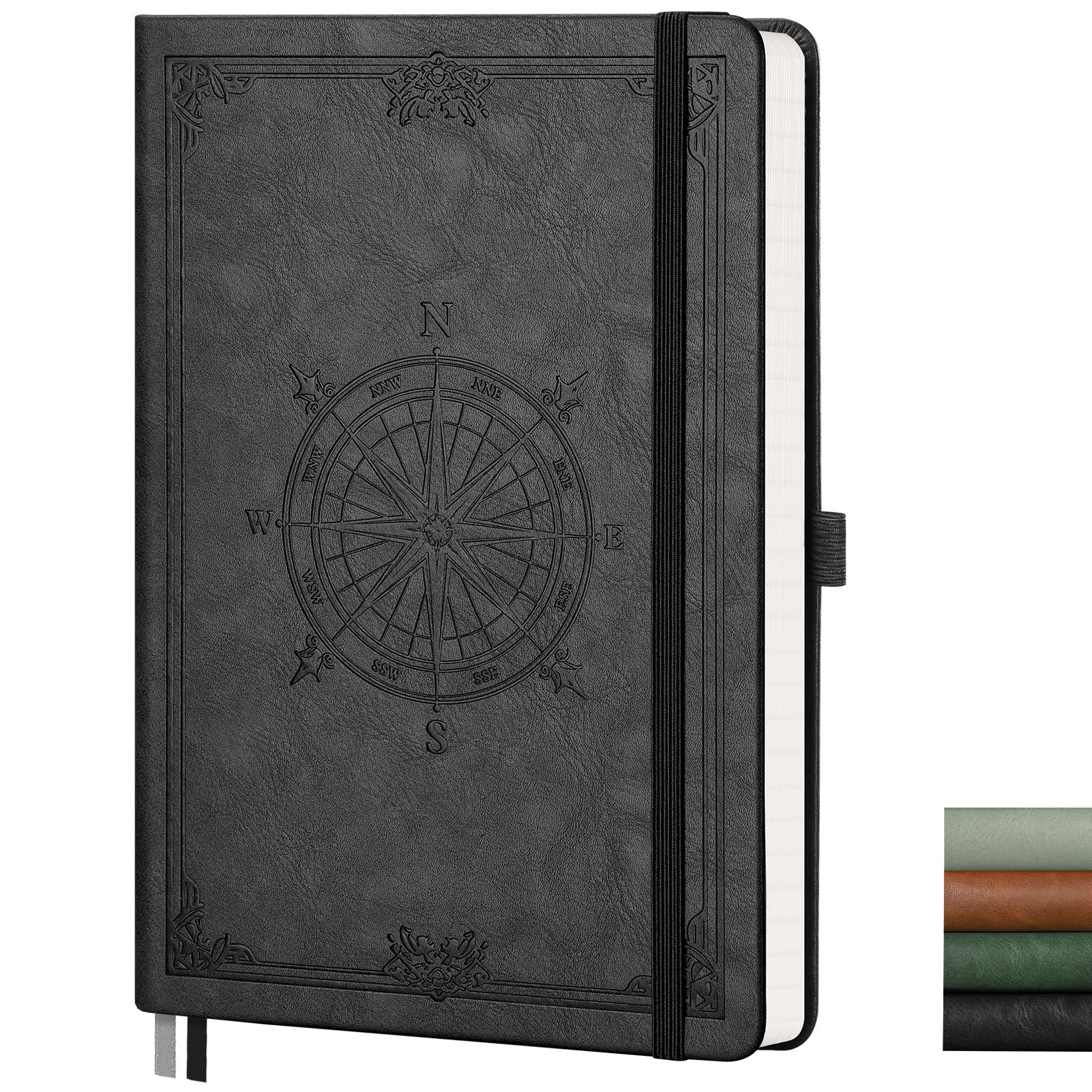 AUTEMPO A5 Bullet Journal, 192 Pages Dotted Notebook for Men & Women, Journaling, Planning & Tracking, Hardcover, 100 GSM Thick Paper, 14.5 x 21cm - Black