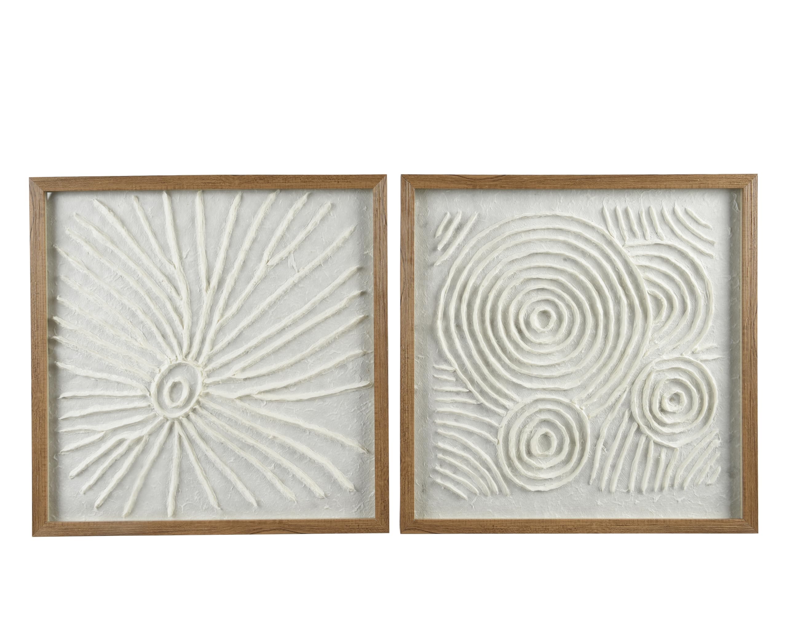 Decoris White Paper Wall Decor Length, 40cm Width, and 2cm Height, One Size