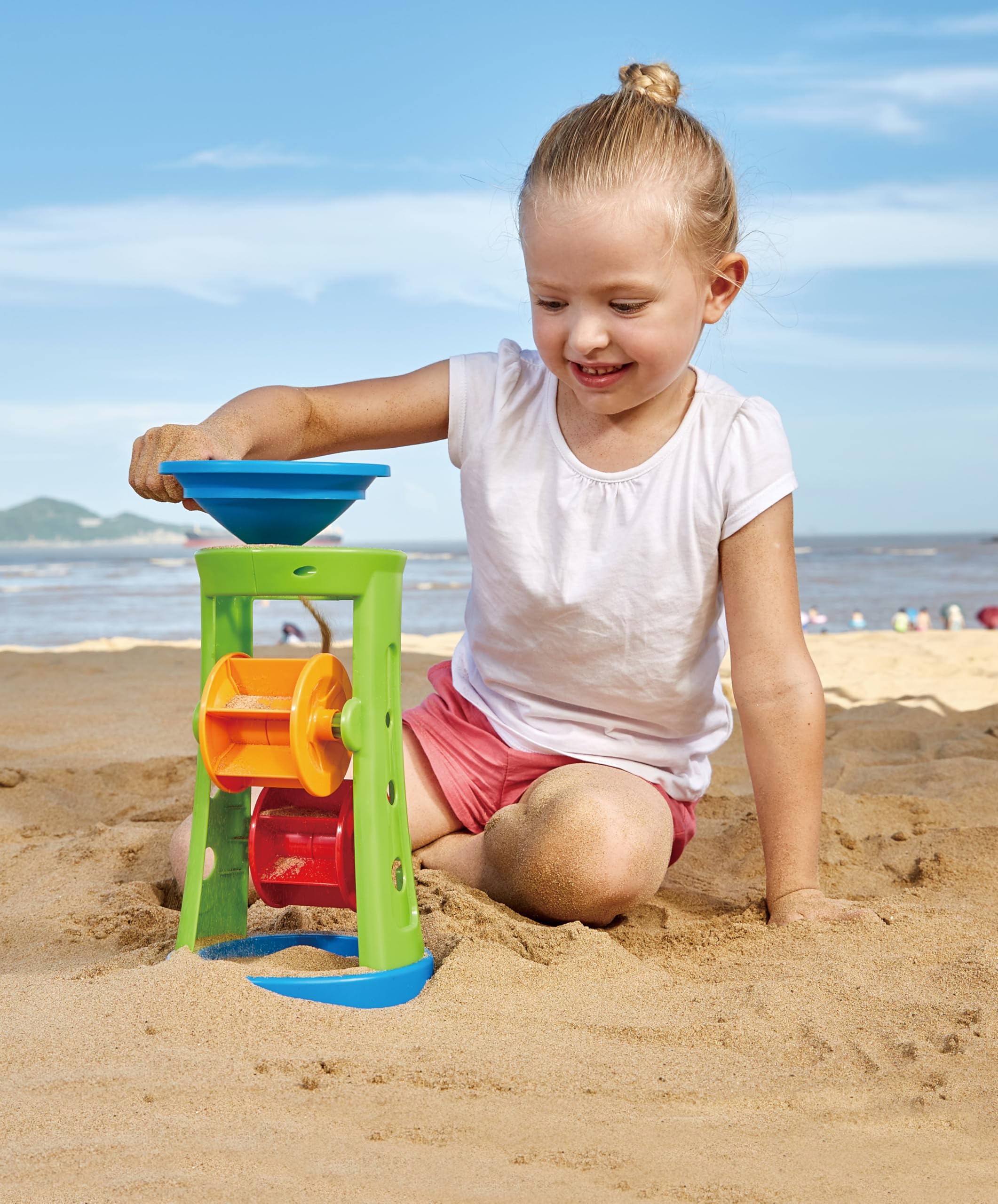 Hape E4046 Double Sand and Water Wheel - Beach and Bath Toys