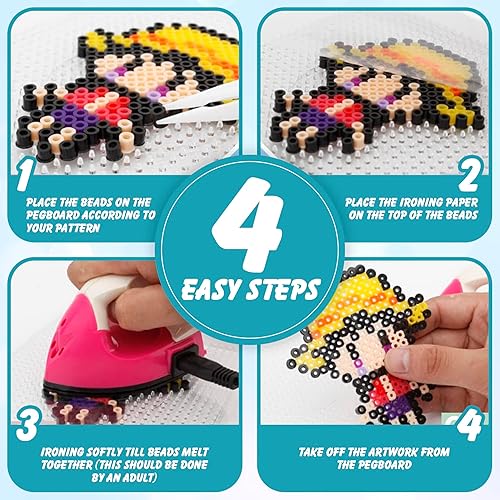 Miniatura 3 de Darice Fuse - Cuentas de fusibles multicolor a granel para manualidades infantiles, cubo grande de 22000 piezas