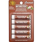 Mineral SPF 30 Vegan Lip Balm by Naturistick | Broad Spectrum UVA/UVB Sunscreen Protection with Zinc Oxide | 100% Natural, Coral-Friendly Formula | Oxybenzone Free | 5-Pack Coconut | Made in USA