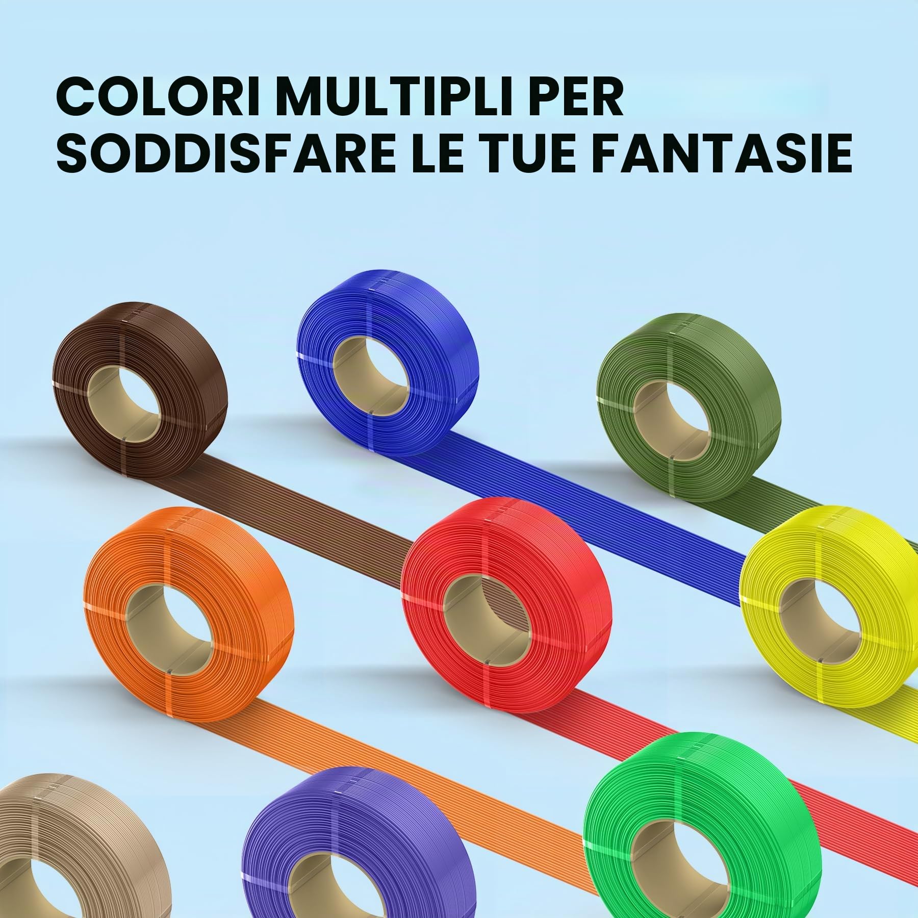 SUNLU CMYK PLA filamento Refill 1,75 mm, filamento per stampante 3D PLA adatto per Bambu e SUNLU, terza bobina riutilizzabile, bobina da 1 kg,confezione da 4,(Bianco+Magenta+Giallo+Ciano)