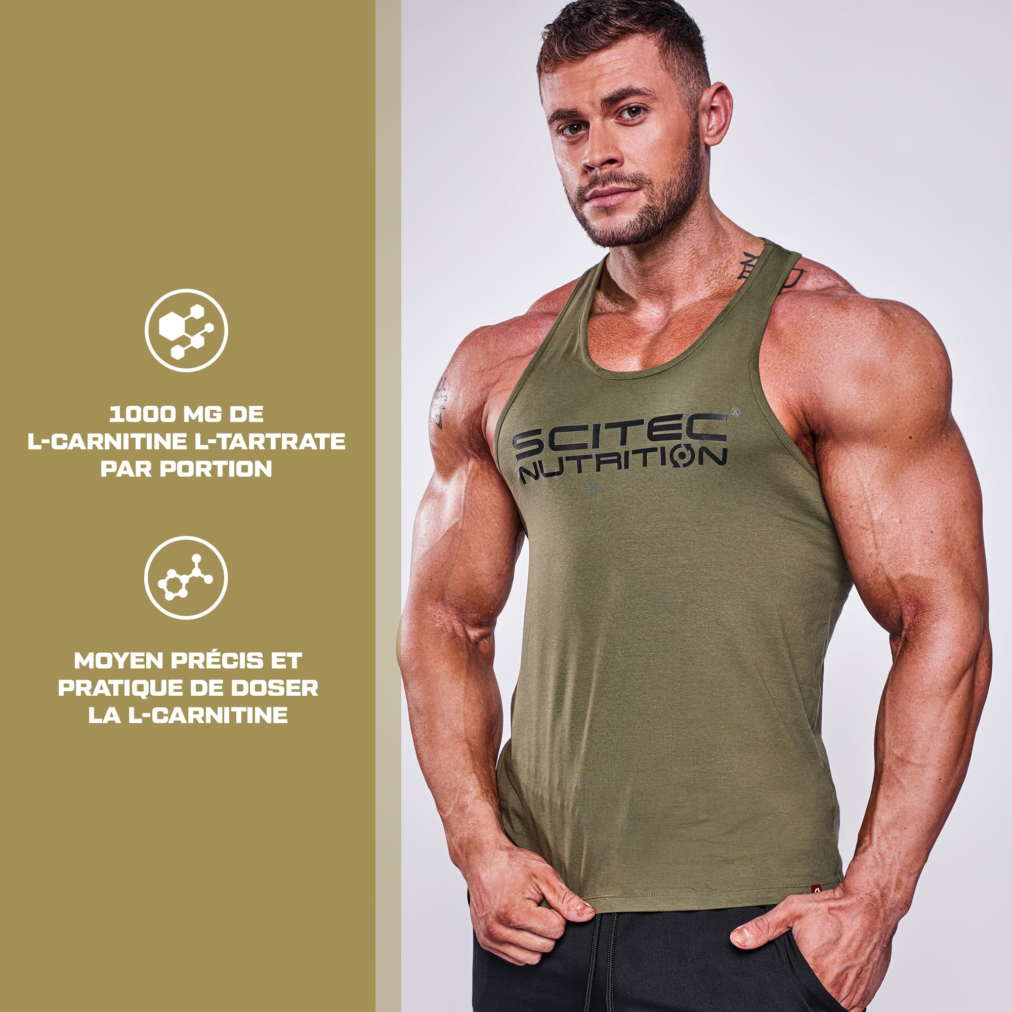 Scitec Nutrition Mega Carni 1000 | 1000 mg de L-carnitine L-tartrate par portion | Formule haute dose | Sans caféine, 60 méga gélules