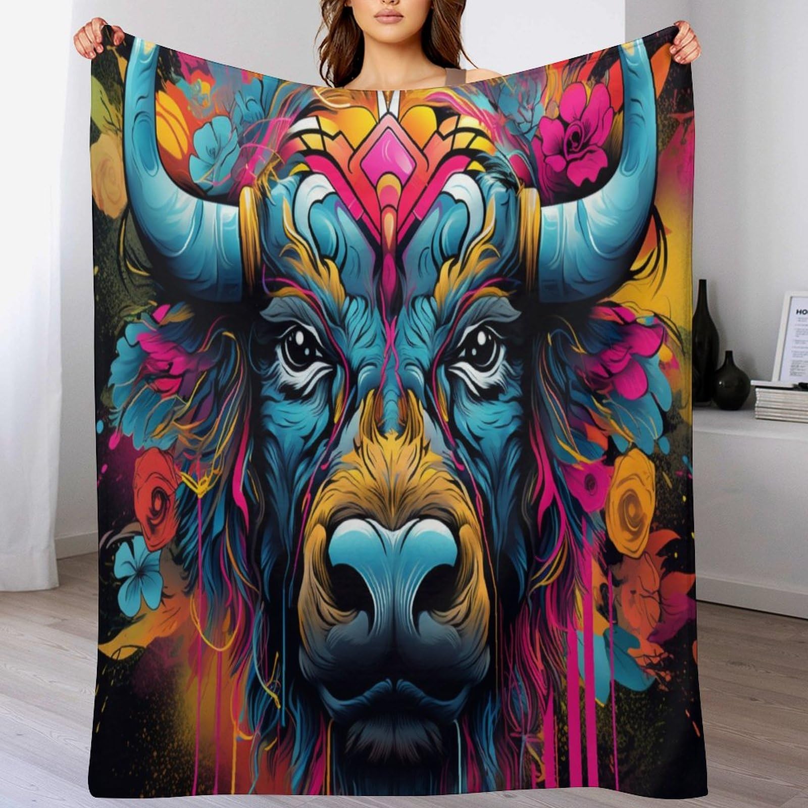 Couverture chaude en flannel lit 150x200cm pour soirées cocooning et nuit confortable en hiver
