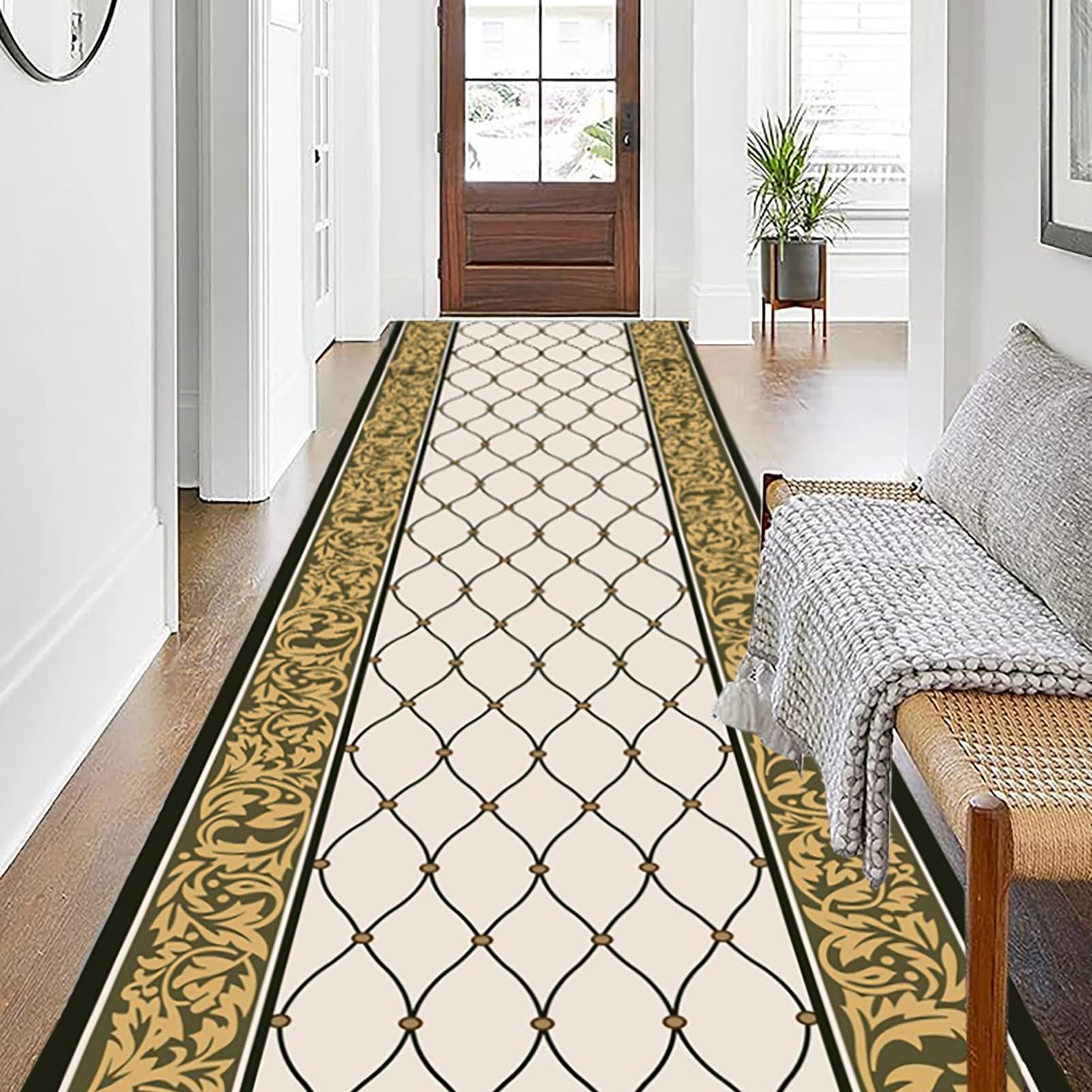 Tapis de couloir doux anti-perte de fibres pour sols faciles à nettoyer