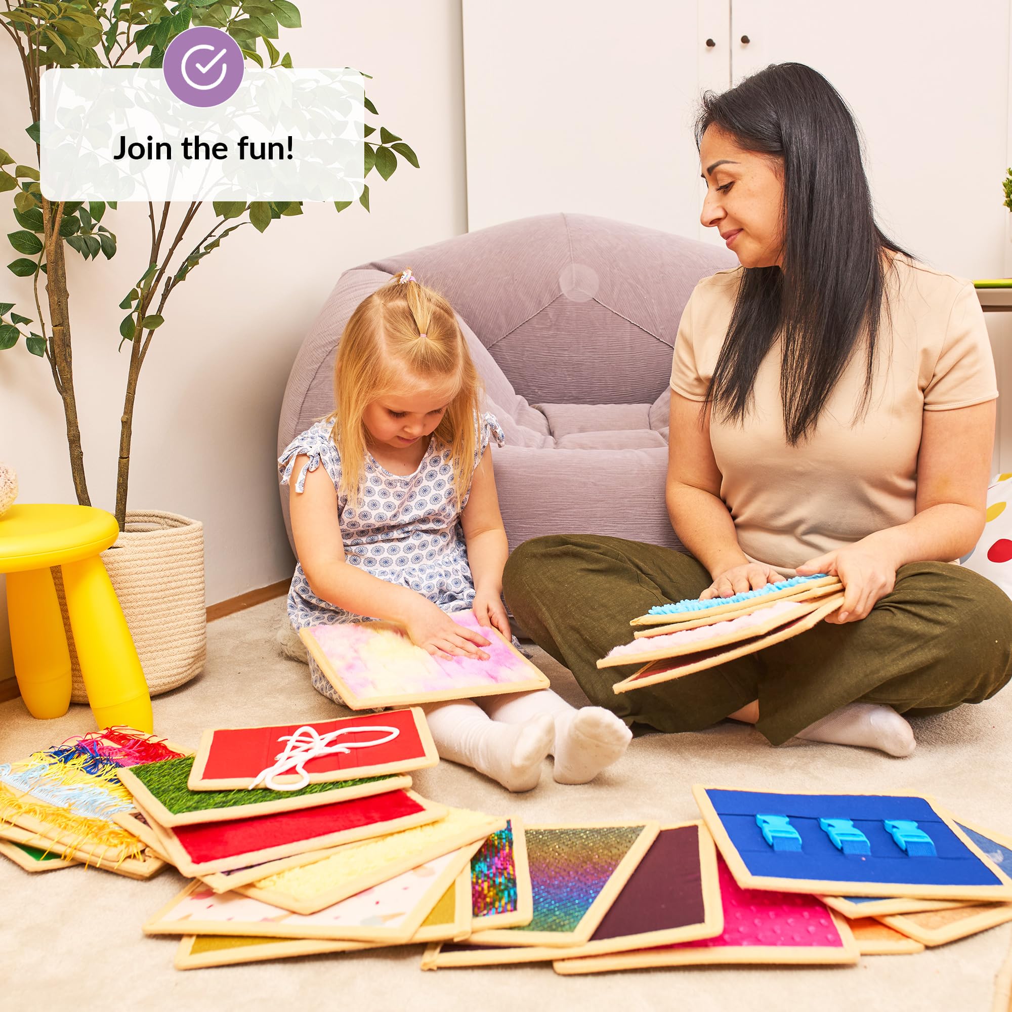 24 Pannello Sensoriale per Bambini | Piastrelle Sensoriali Testurizzate | Parete Sensoriale per Gioco e Apprendimento | Tappetini Sensoriali per Bambini e Aule | Pannelli Interattivi con Texture