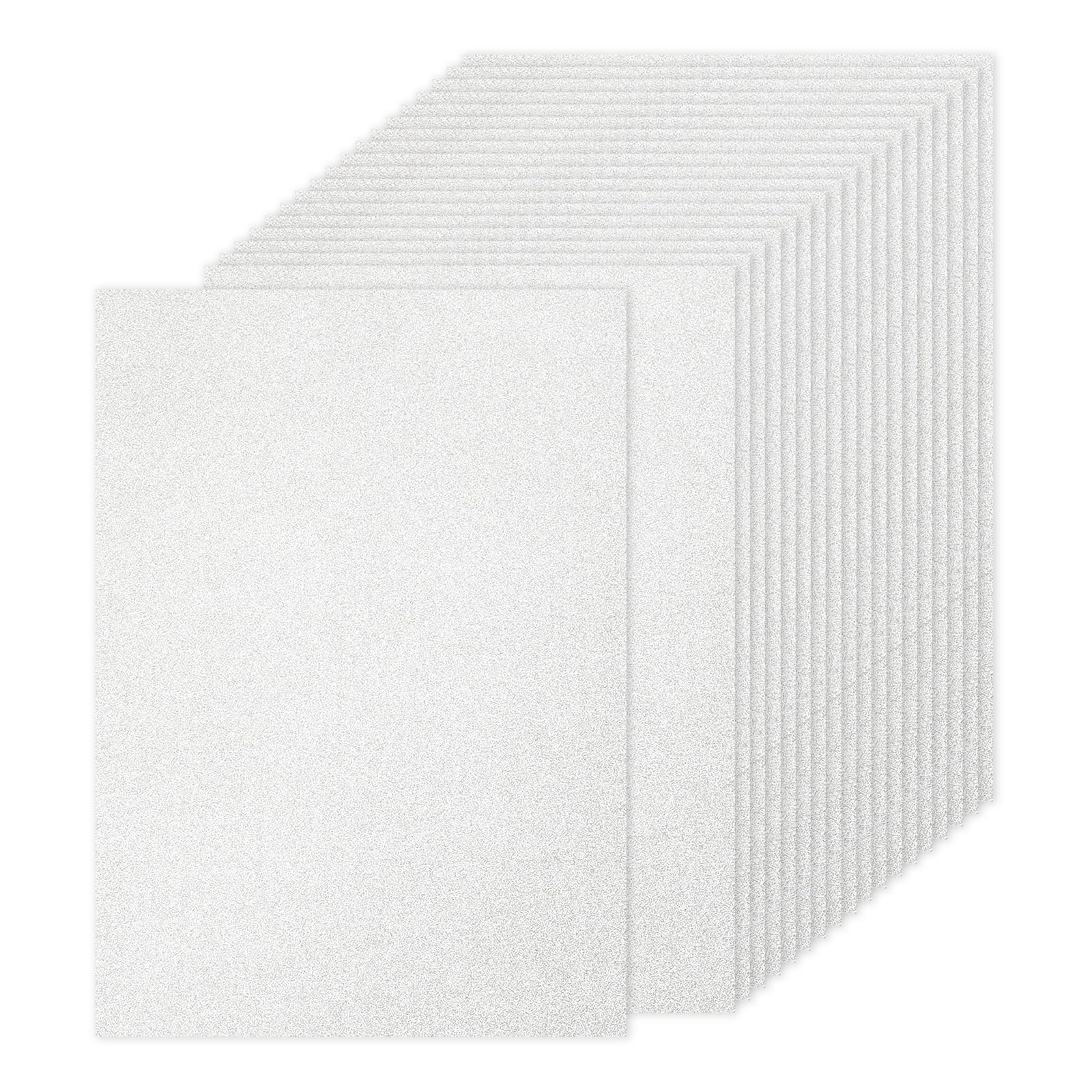 PATIKIL 60Sheets Silver Glitter Cardstock Paper