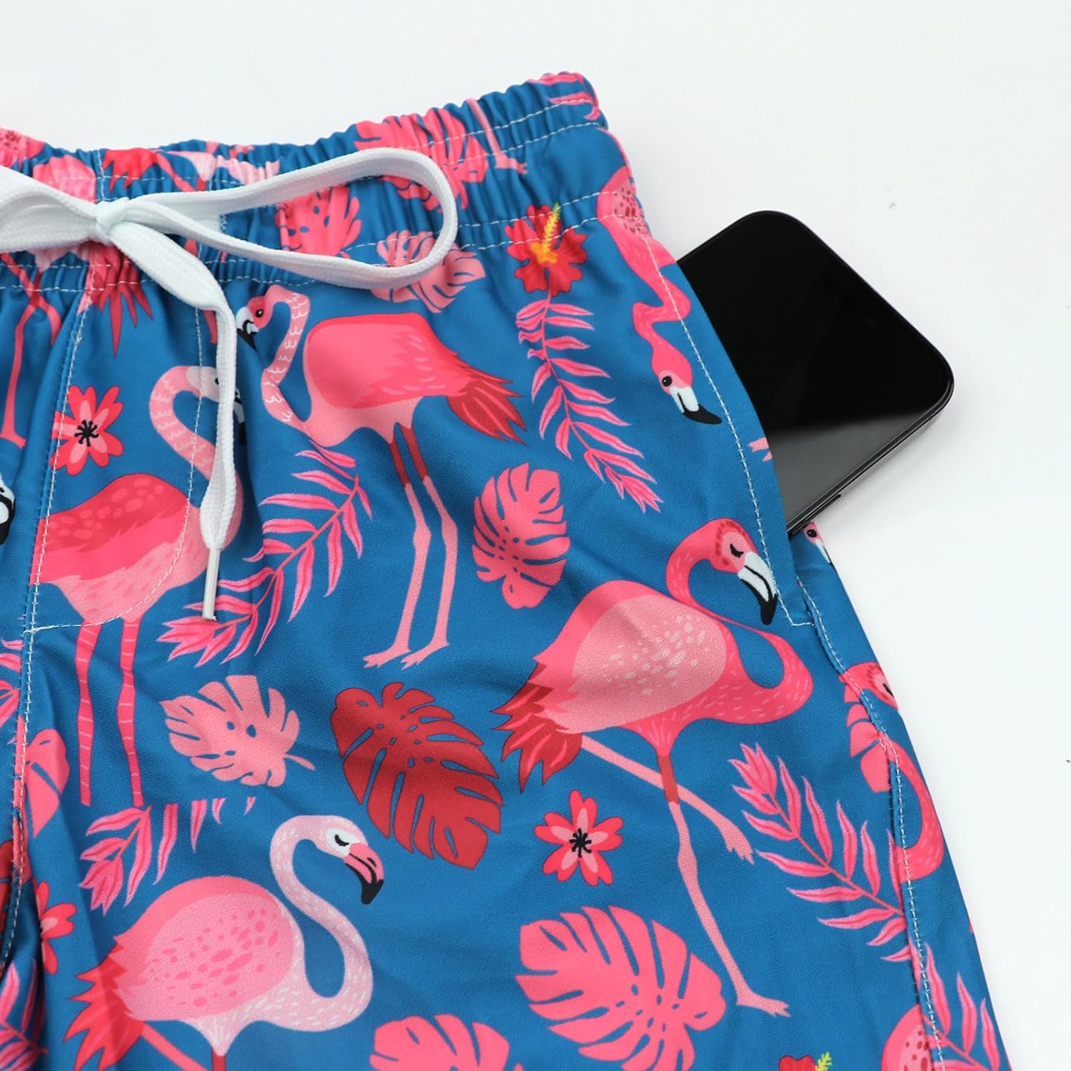 Boys Swim Trunks with Compression Liner Kids Quick Dry Board Shorts Teen Bathing Suit Drawstring Swim Shorts - Image 5