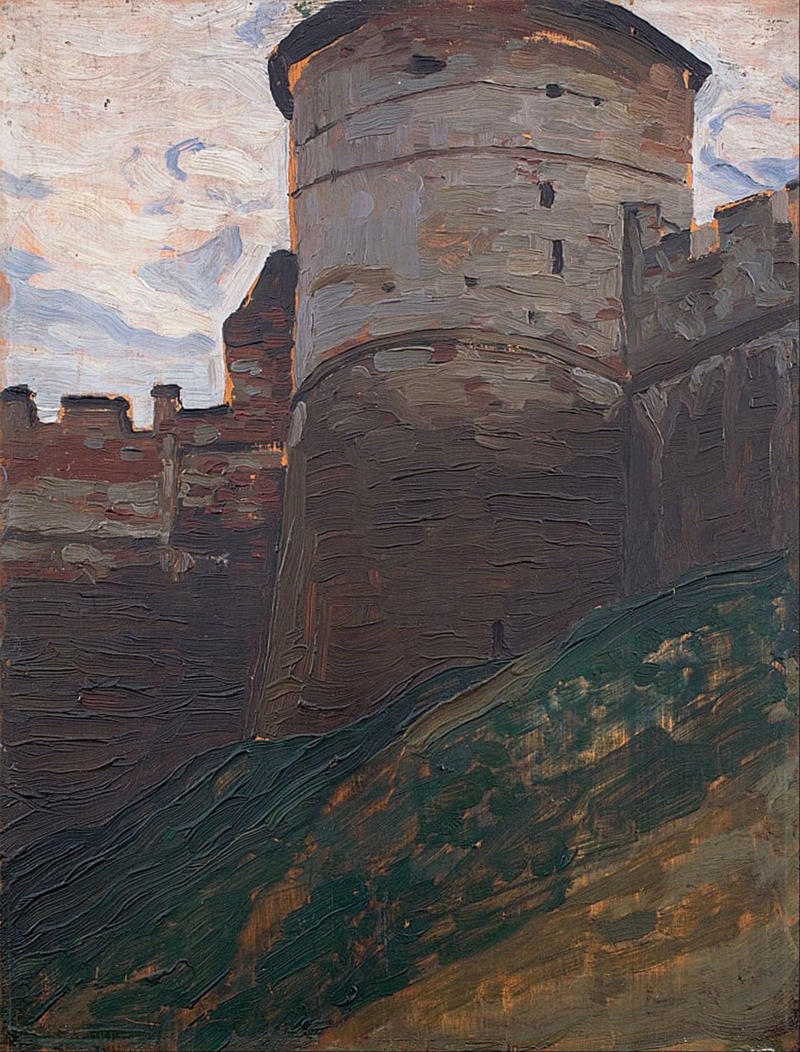SERENDIPITP Vintage Picture Print on Canvas Wall Art Poster the Fortress Tower Nizhny Novgorod by Nikolai Konstantinowitsch Roerich Artwork Print Poster for Wall Decor 60x90cm