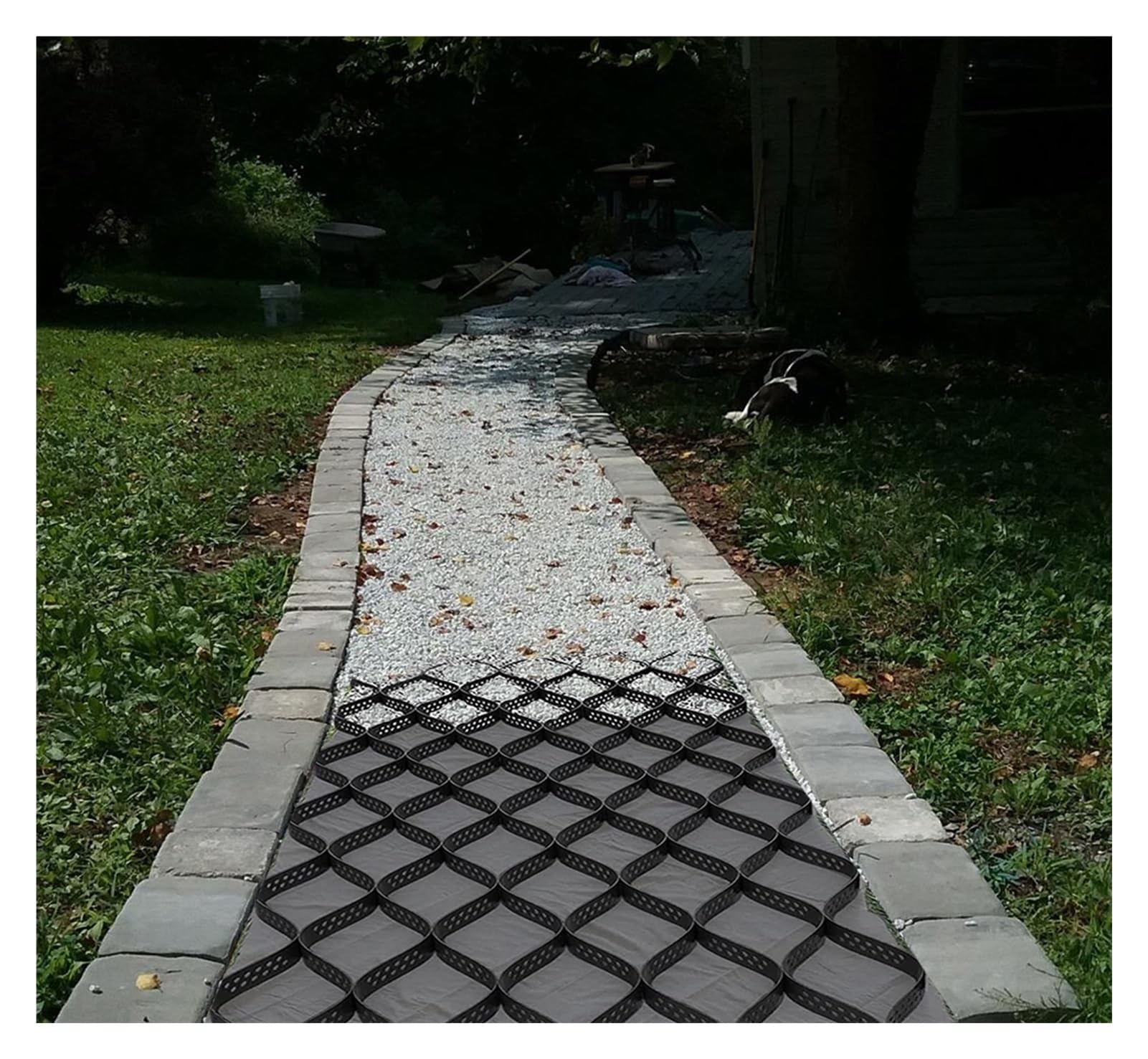 Geomalla para estabilización de suelos, rejilla de grava para estacionamiento y caminos de jardín