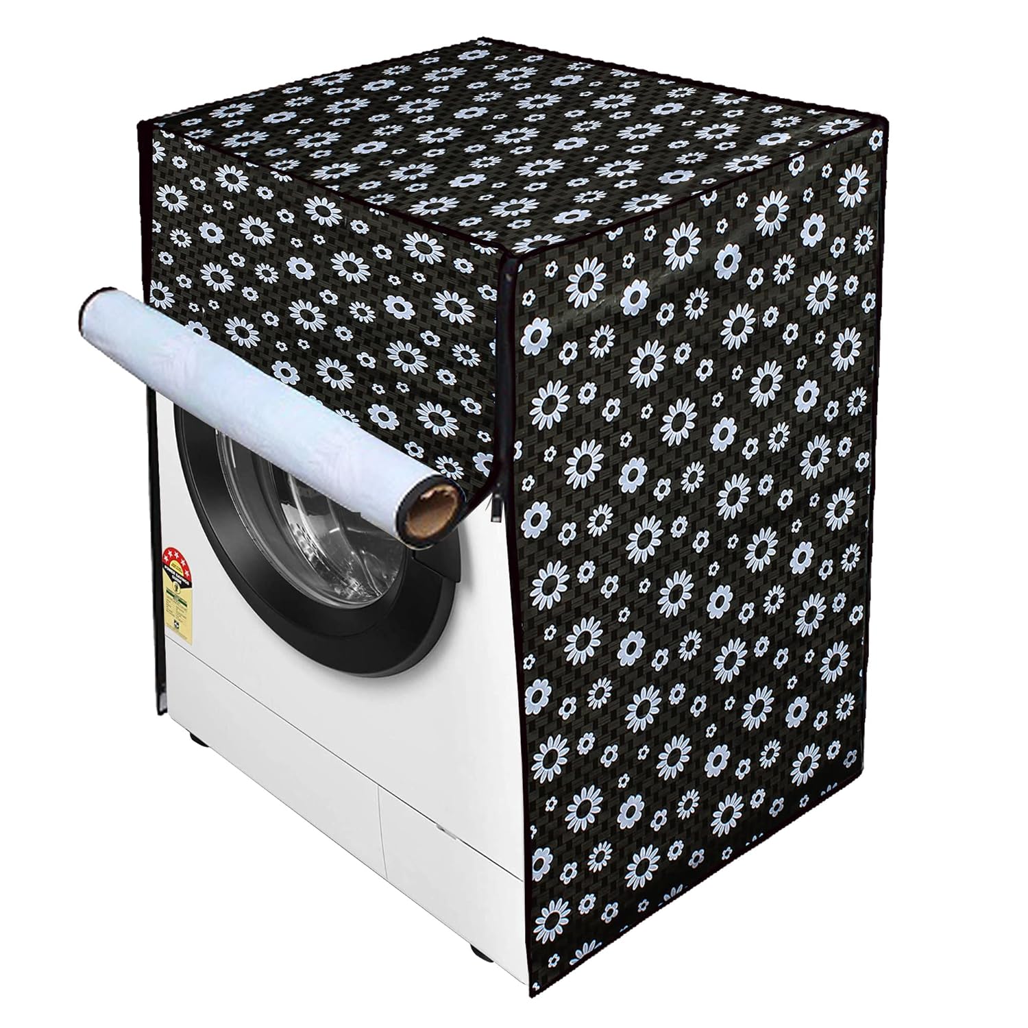 Wahing Machine Cover For LG 7 Kg 5 Star Inverter Touch Panel Fully-Automatic Front Load Washing Machine with In-Built Heater (FHM1207SDW, White, 6 Motion Direct Drive, 1200 RPM & Steam)