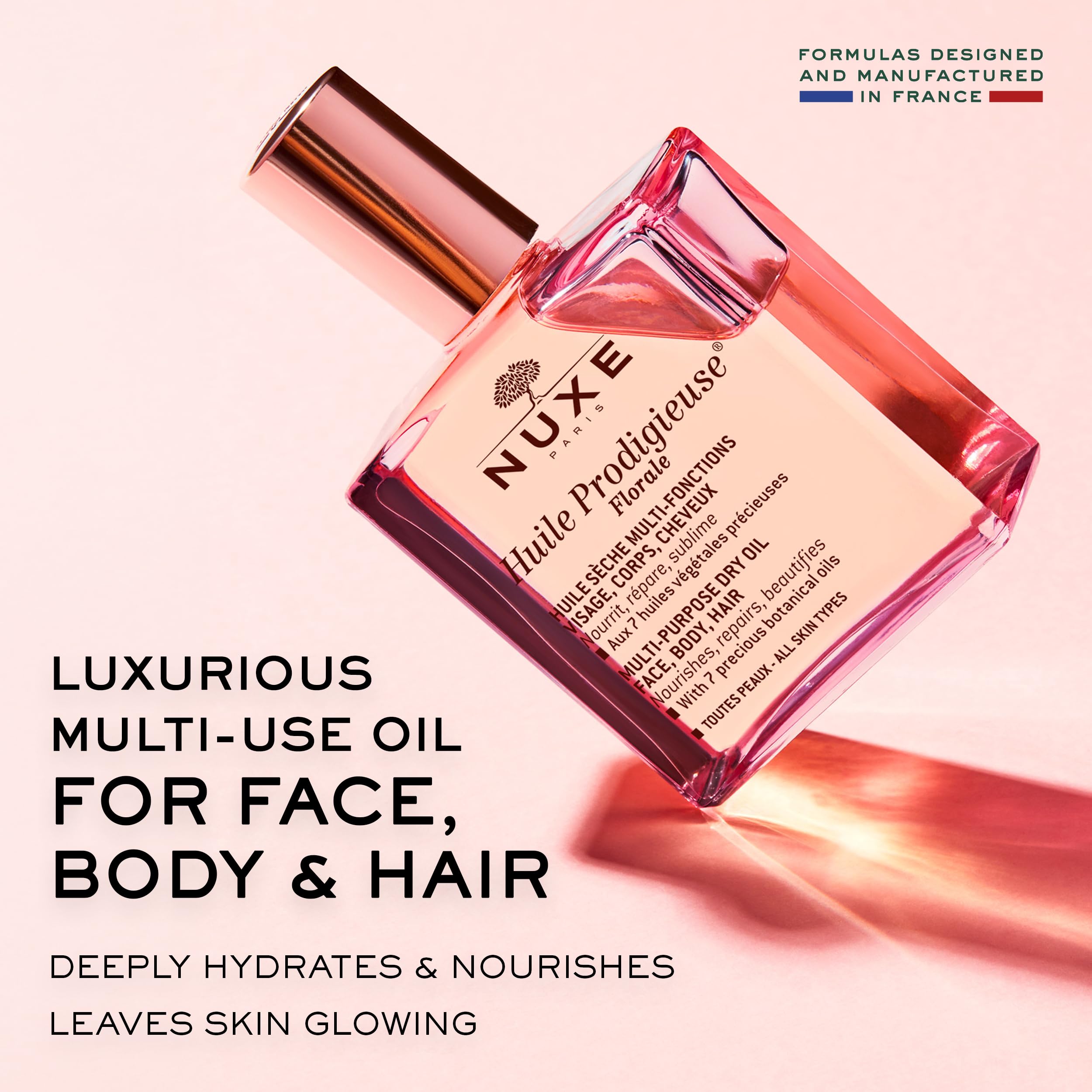 Nuxe Huile Prodigieuse Huile Florale Vapo 100 ml - 100 ml | Pielęgnujący olejek do twarzy, ciała i włosów, o delikatnym kwiatowym zapachu magnolii i białego piżma