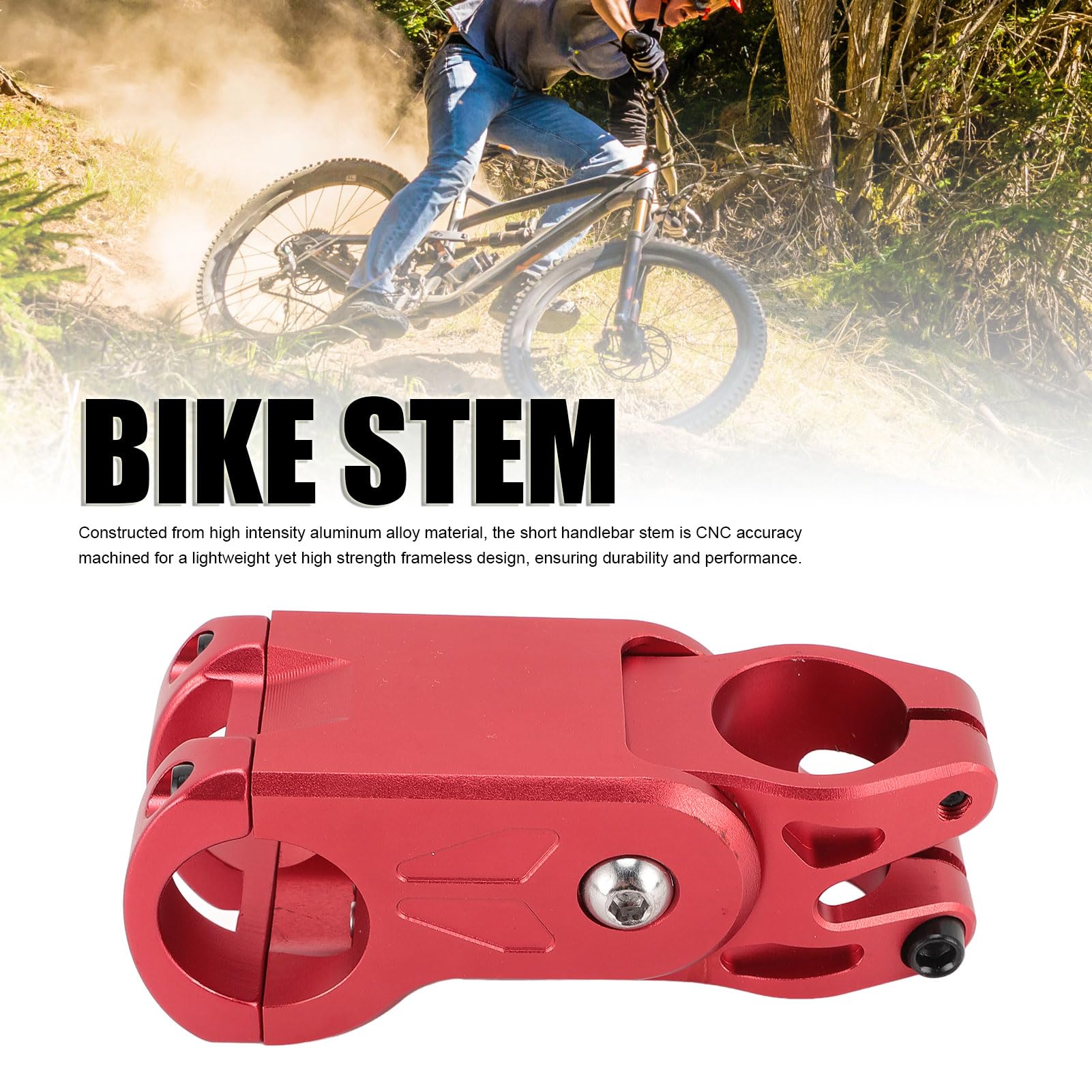 Wspornik Roweru ze Stopu Aluminium, CNC, Wspornik Roweru z Przednim Widelcem 28,6, Skok Amortyzatora 22 Mm do Roweru Górskiego Szosowego (czerwony)