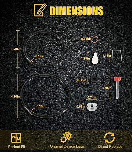 Miniatura 6 de Yoursme Repuesto para Graco 206728 Kit de reparación apto para motores Fire-Ball y Monark Air