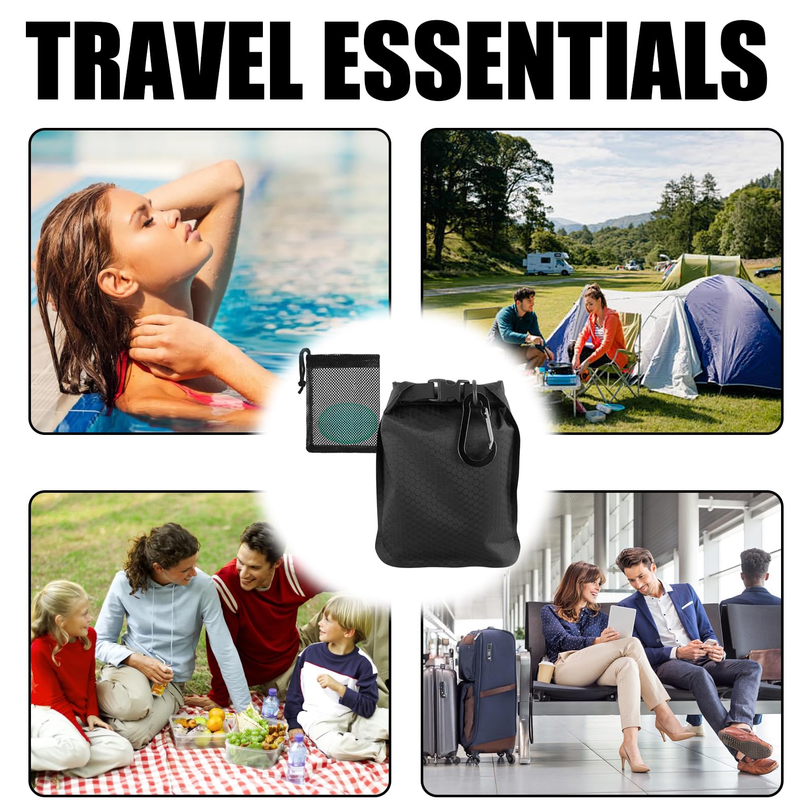 Zommke Viaggio Campeggio Portasapone Da Viaggio Zommke - Impermeabile Con Moschettone - Ideale Per Campeggio E Outdoor Porta Sapone Solido Da Viaggio - 6
