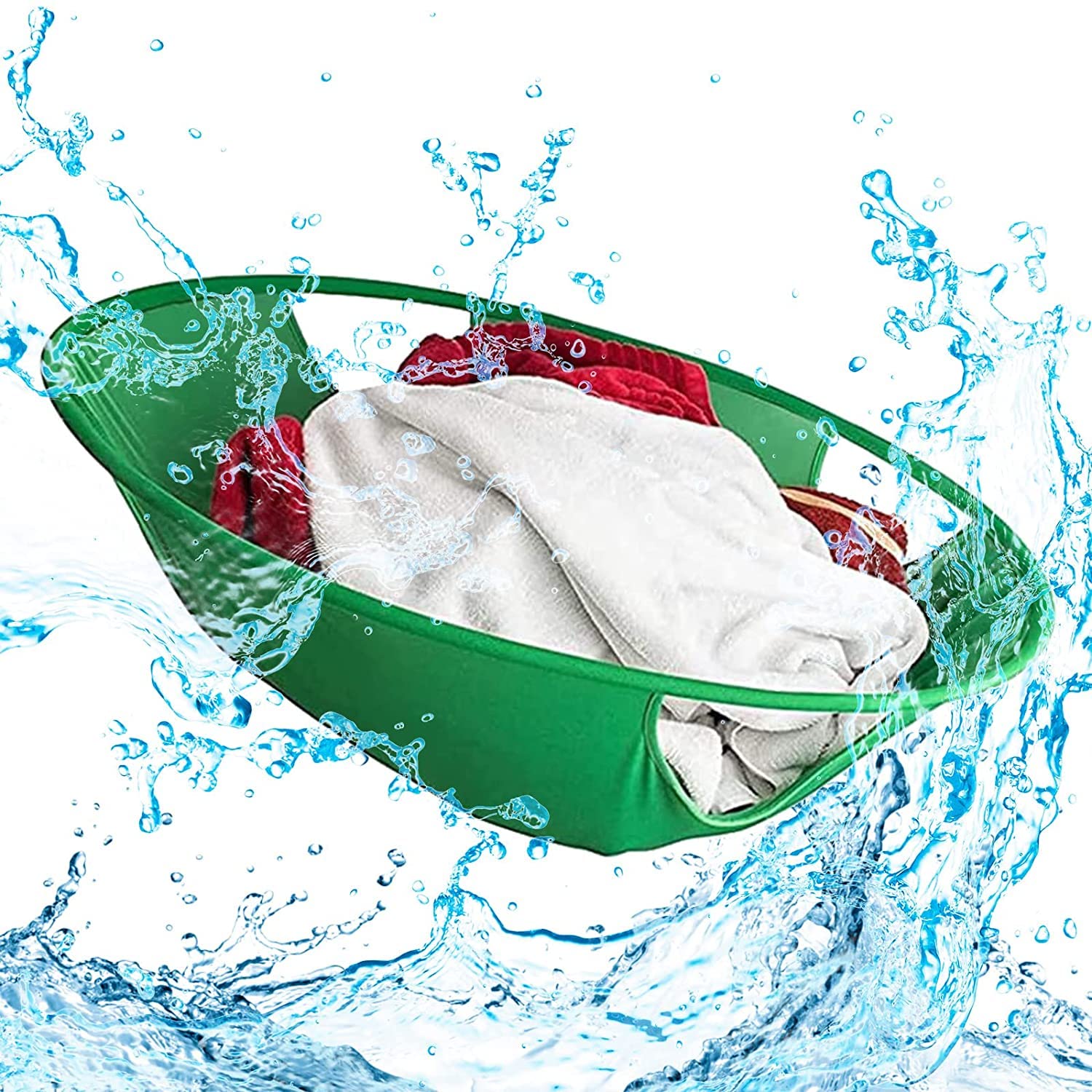 Laundry Turtle, Collapsible Plastic Laundry Basket, Foldable Storage Container, Space Saving Laundry Hamper Easy To Use for Bathroom Portable (27 inch)