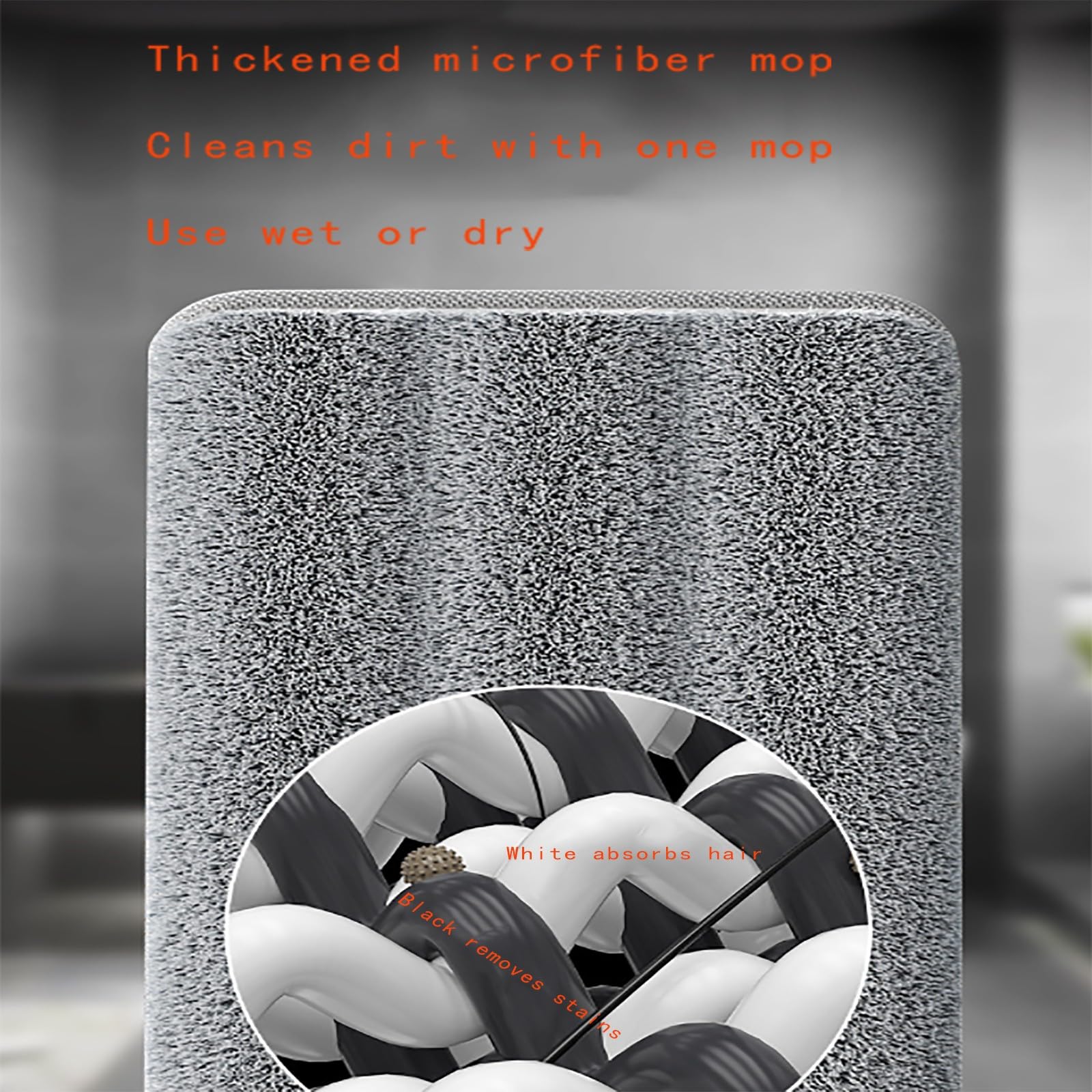 Mopa de microfibra para limpieza profunda, limpiador profesional de suelos para madera dura, laminado, azulejos y piedra, mango telescópico de acero inoxidable
