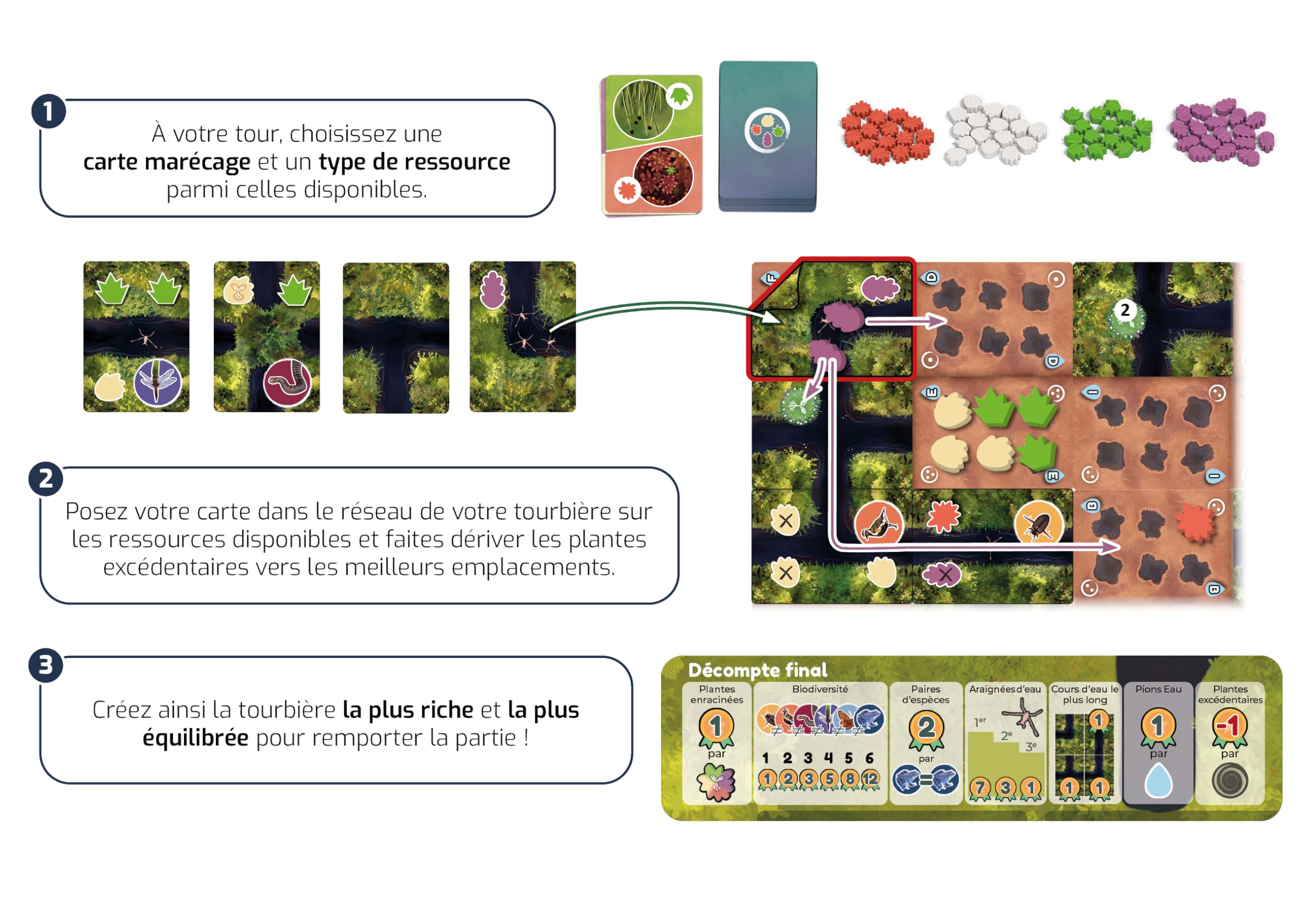 Gigamic - Moorland - A Resource Management Game - from 2 to 4 Players - From 10 Years, Multicolored - Image 3