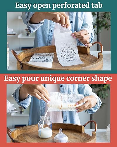 Miniatura 5 de Bolsas de almacenamiento de leche materna, bombea y congela, Bolsas de Leche Materna, Bolsitas de Almacenamiento - 8 onzas, 60 unidades