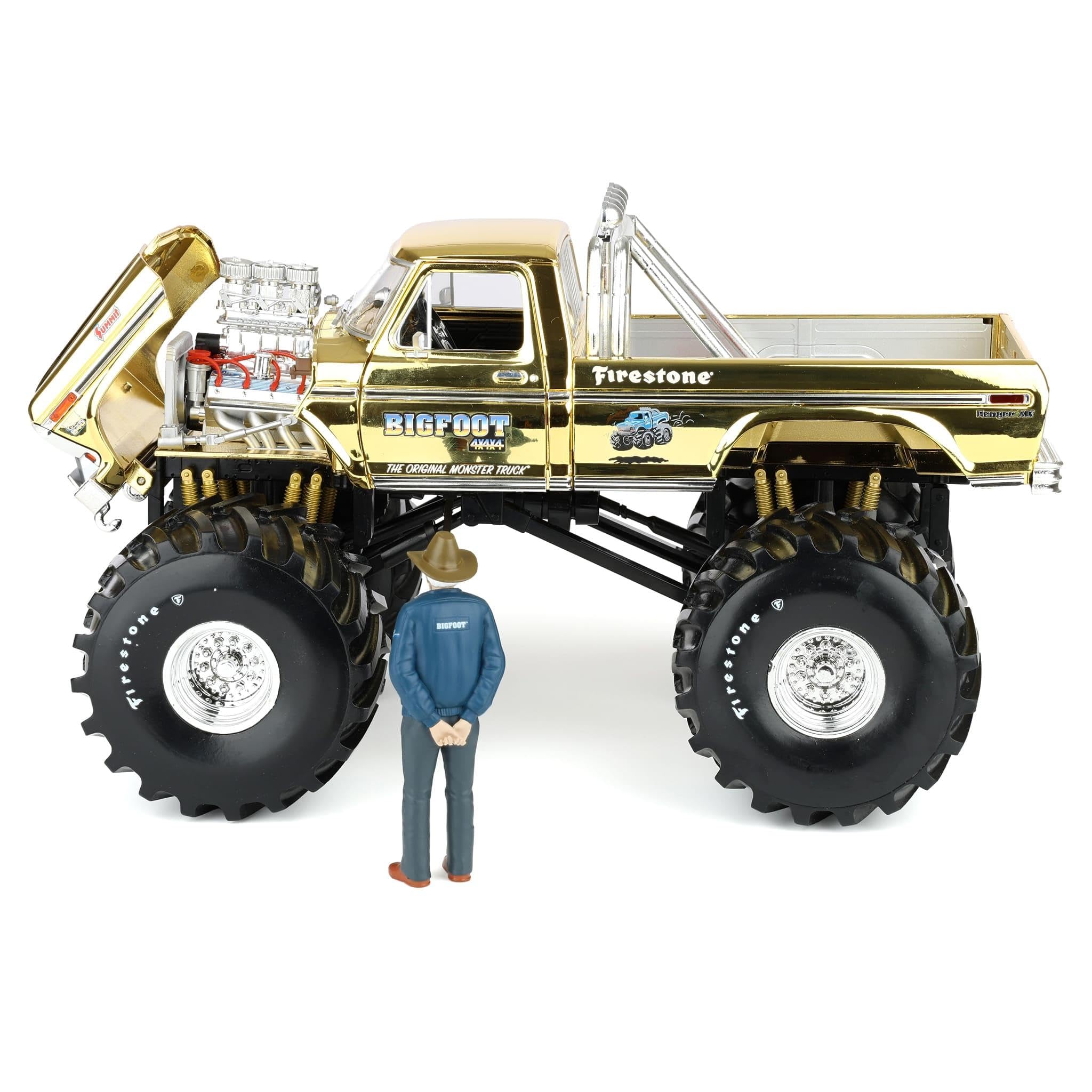 Amazon.com: Greenlight 1/18 Gold Chrome Bigfoot #1 50th