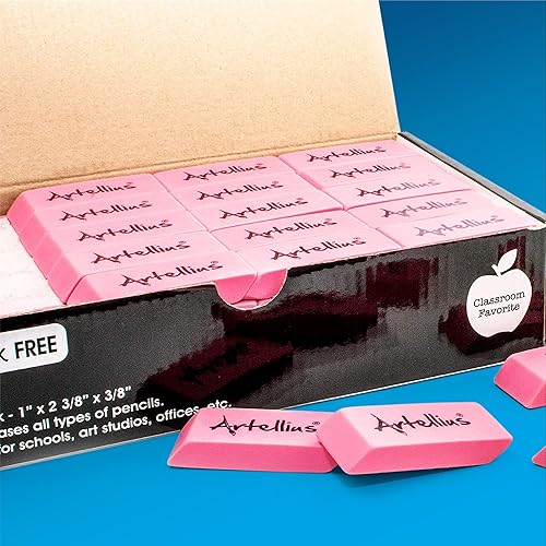 Miniatura 8 de Artellius Teacher Supplies - Gomas de borrar color rosa, grande, 150 unidades, para niños y uso en el aula