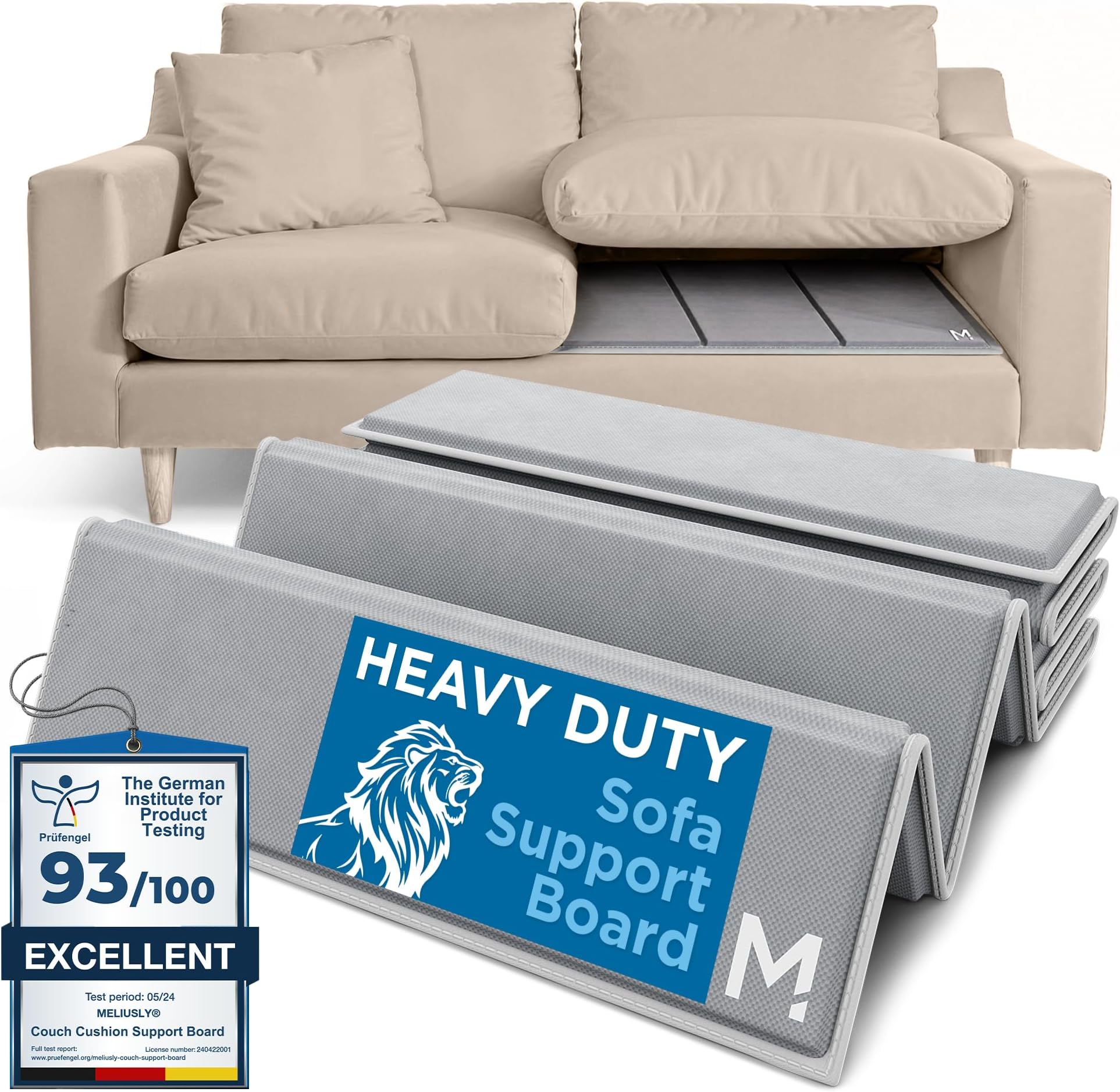 Meliusly Heavy Duty Couch Cushion Support for Sagging Cushions (21x48) Reinforced Plywood Sofa Cushion Support Board for Sagging Seat, Deep Couch Supporter for Under the Cushions, Loveseat Saver