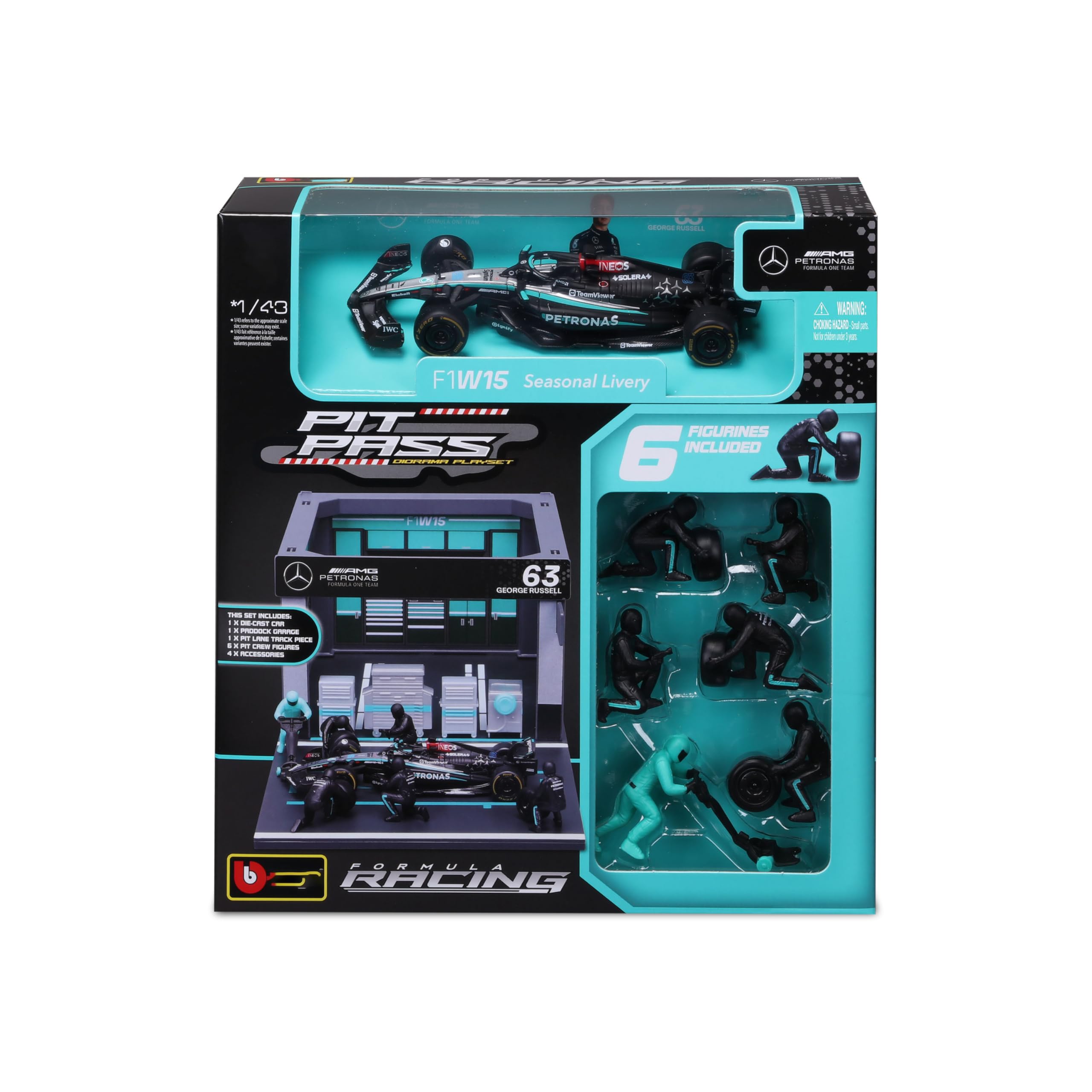 Amazon.com: Xiangtat 1:43 F1 Team W15 2024 44# Lewis Hamilton 63