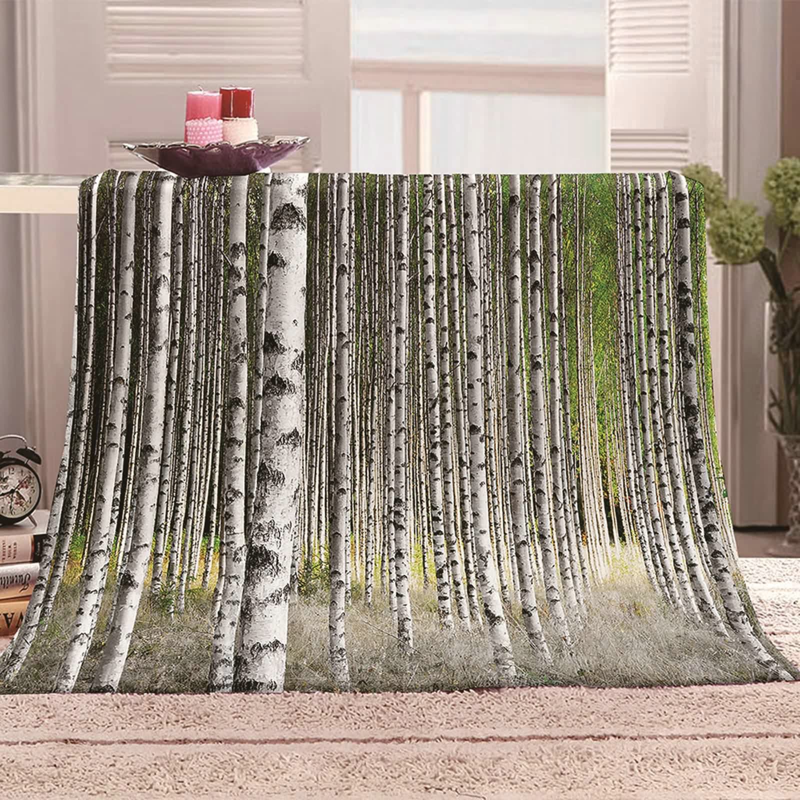 Aeici Koc polarowy, koc polarowy rękaw 150x200 cm wzór topolowy koc narzuta na sofę prezent dla dorosłych i dzieci