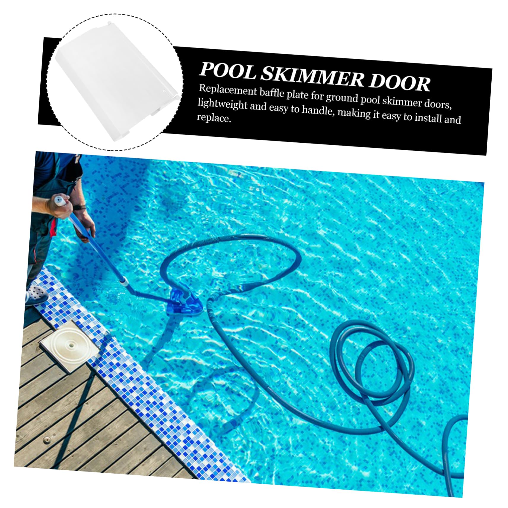 UPKOCH Accesorios para Skimmers de Piscina Puerta de Plástico para Skimmer de Piscina Repuesto Compatible