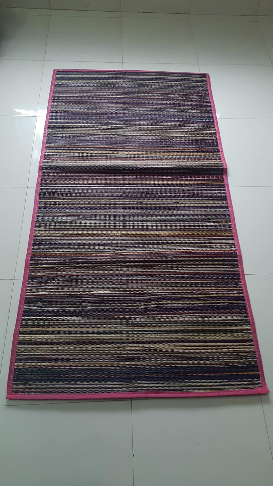 River Grass Korai Pai Traditional Floor Mat (Multicolour, 36 X 70 Inches)-image-30