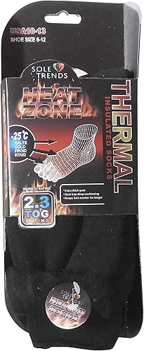 Miniatura 8 de 3 pares de calcetines negros para hombre con zona de calor, calcetines térmicos aislados para botas 100% calor térmico