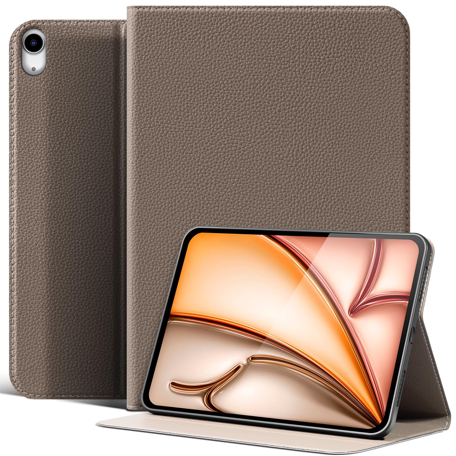 XFYKJIN for iPad Air 11 Inch Case M3/M2 (2025/2024), iPad Air 5/4th Gen 10.9 inch,Leather Protective Shockproof Smart Cover Adjustable Stand - Auto