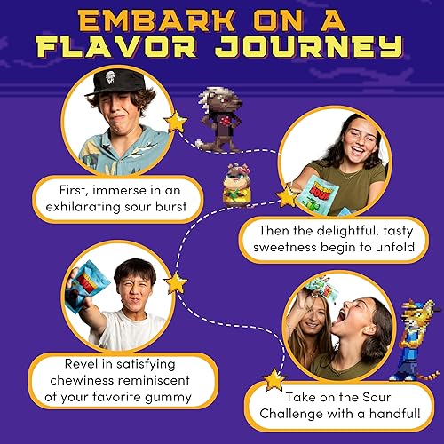 Miniatura 3 de Final Boss Caramelos extremadamente ácidos, gomitas naturales de arándano masticables hechas con frutas secas, libres de colores artificiales,