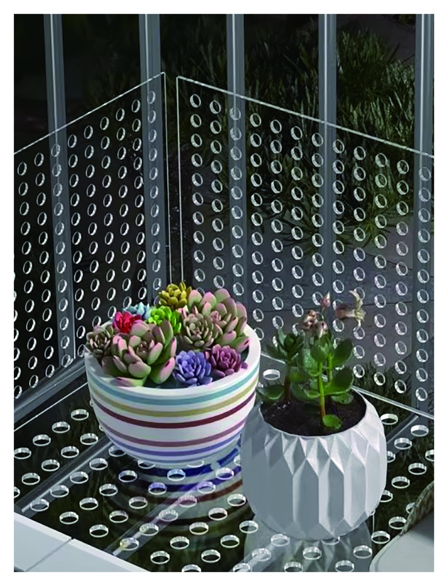 Plaques de polycarbonate perforées de haute résistance, structure en maille haut de gamme