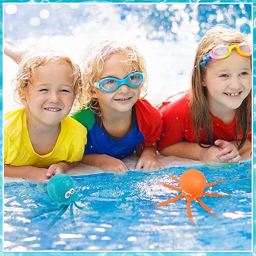 Miniatura 7 de 8 piezas de bola de agua de pulpo juguetes de baño de pulpo de goma para recuerdos de fiesta alivio del estrés juguetes de piscina para regalos
