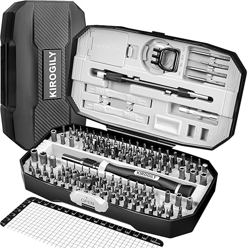 Screwdriver Set, 154 in 1 Precision Screwdriver Set, Small Screwdriver Mini Magnetic Repair Tool Kit for Electronics Computer PC Laptop Macbook Phone iPhone RC PS4 PS5 Nintendo Xbox(Grey)