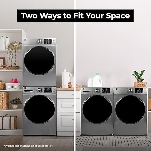 Miniatura 7 de Kenmore Secadora eléctrica de carga frontal de 8.0 pies cúbicos con protector antiarrugas y vapor Accela para reducir arrugas, estática y olores